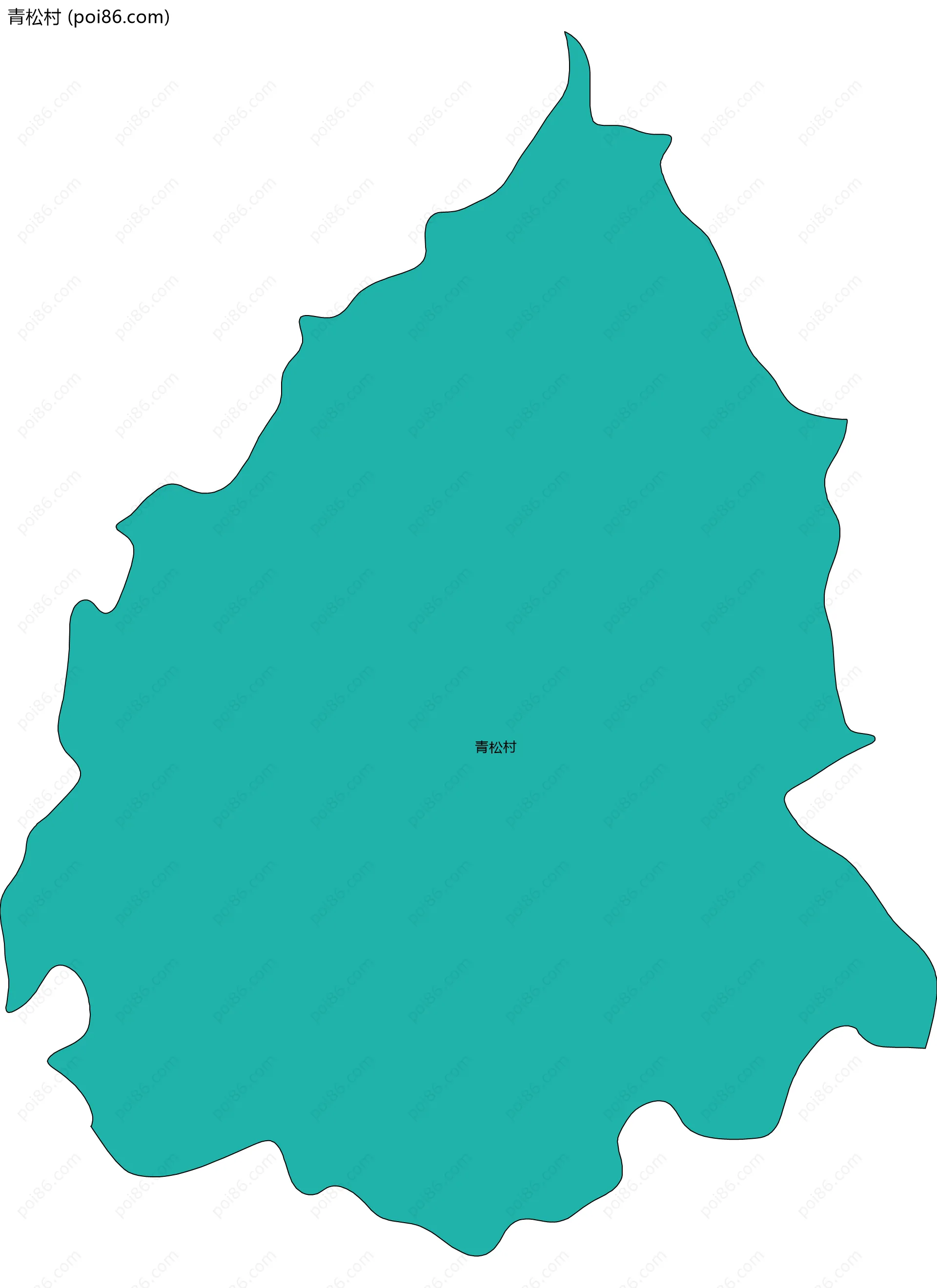 青松村边界地图