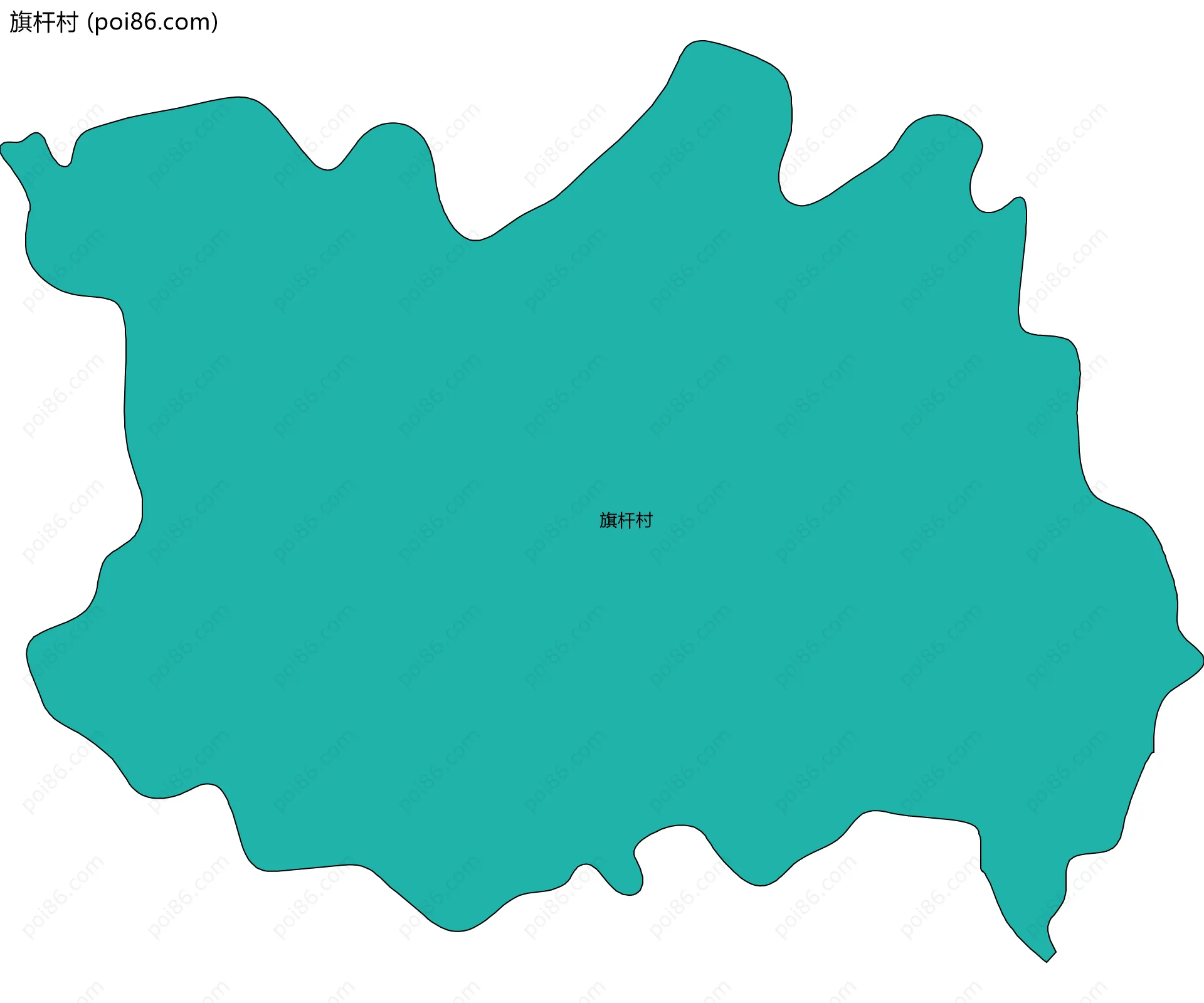 旗杆村边界地图