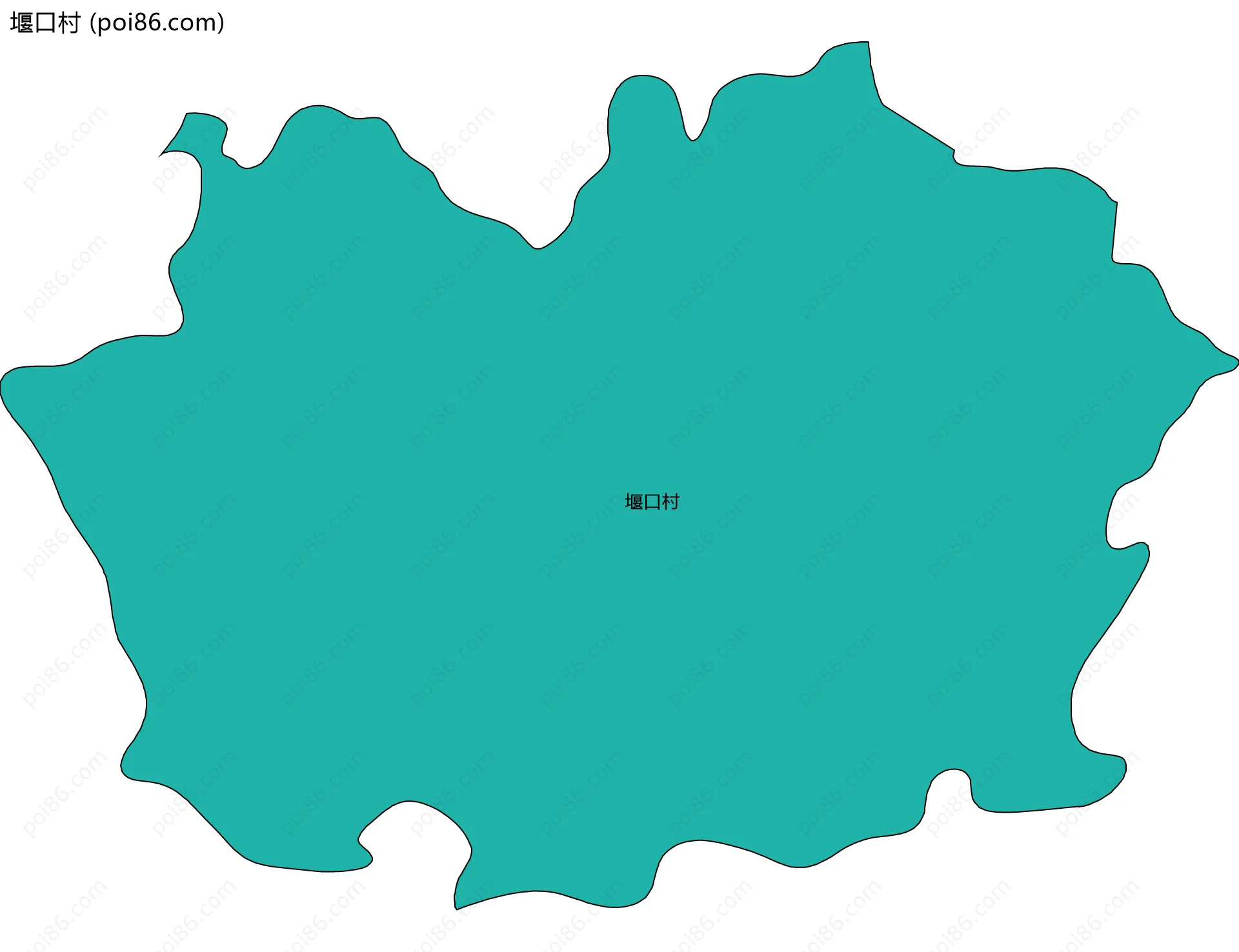 堰口村边界地图