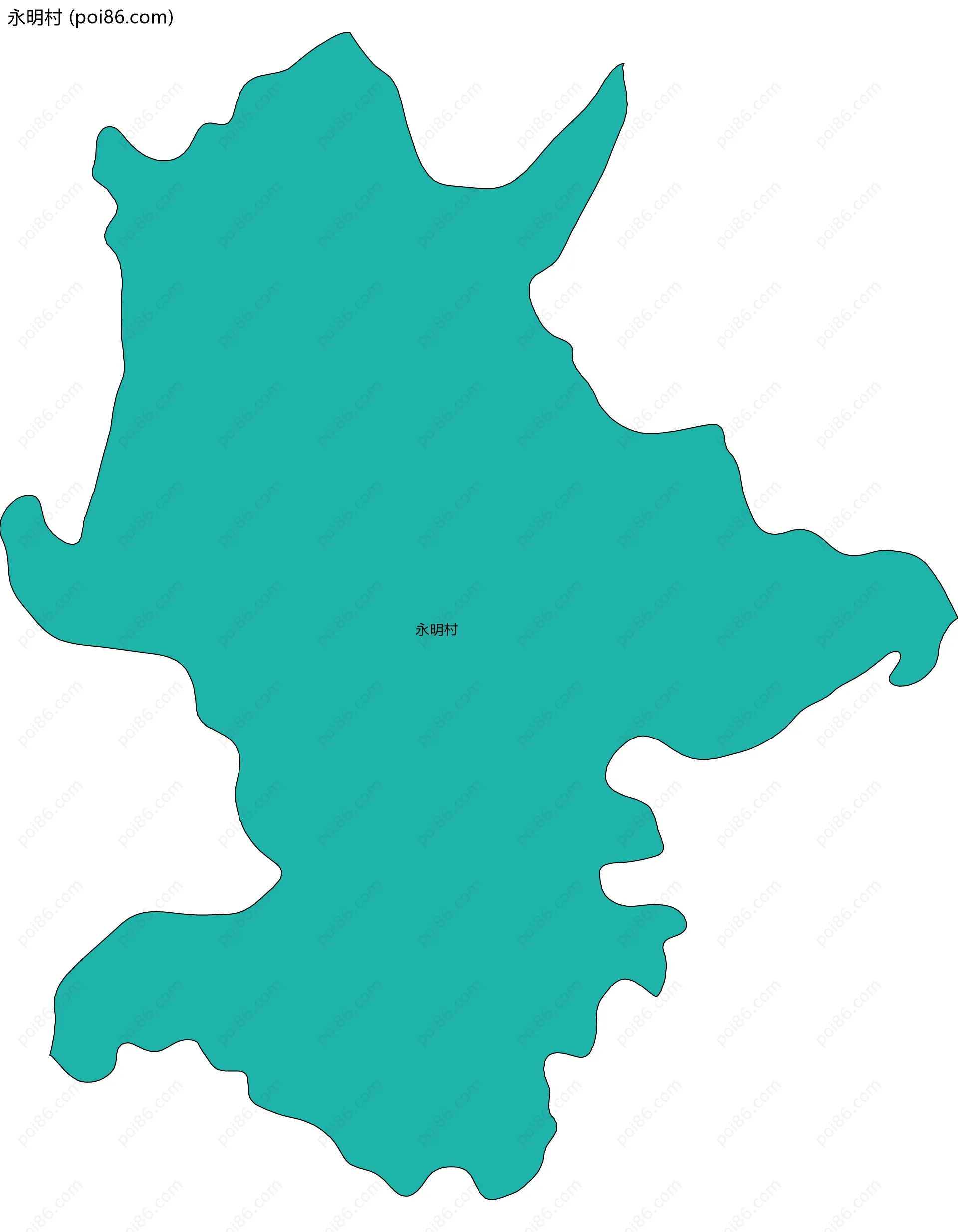 永明村边界地图