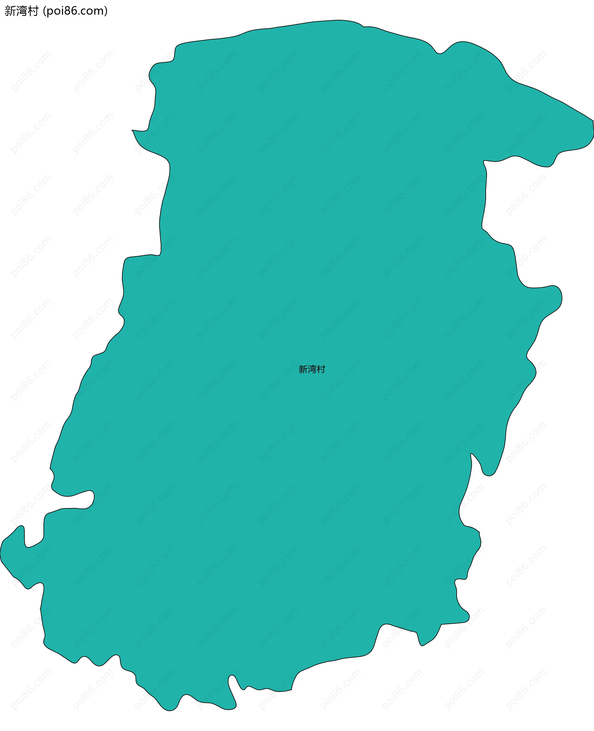 新湾村边界地图