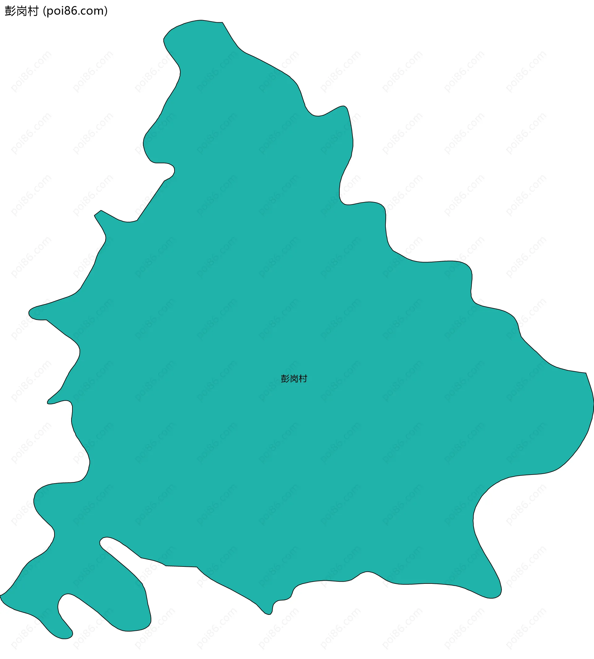 彭岗村边界地图