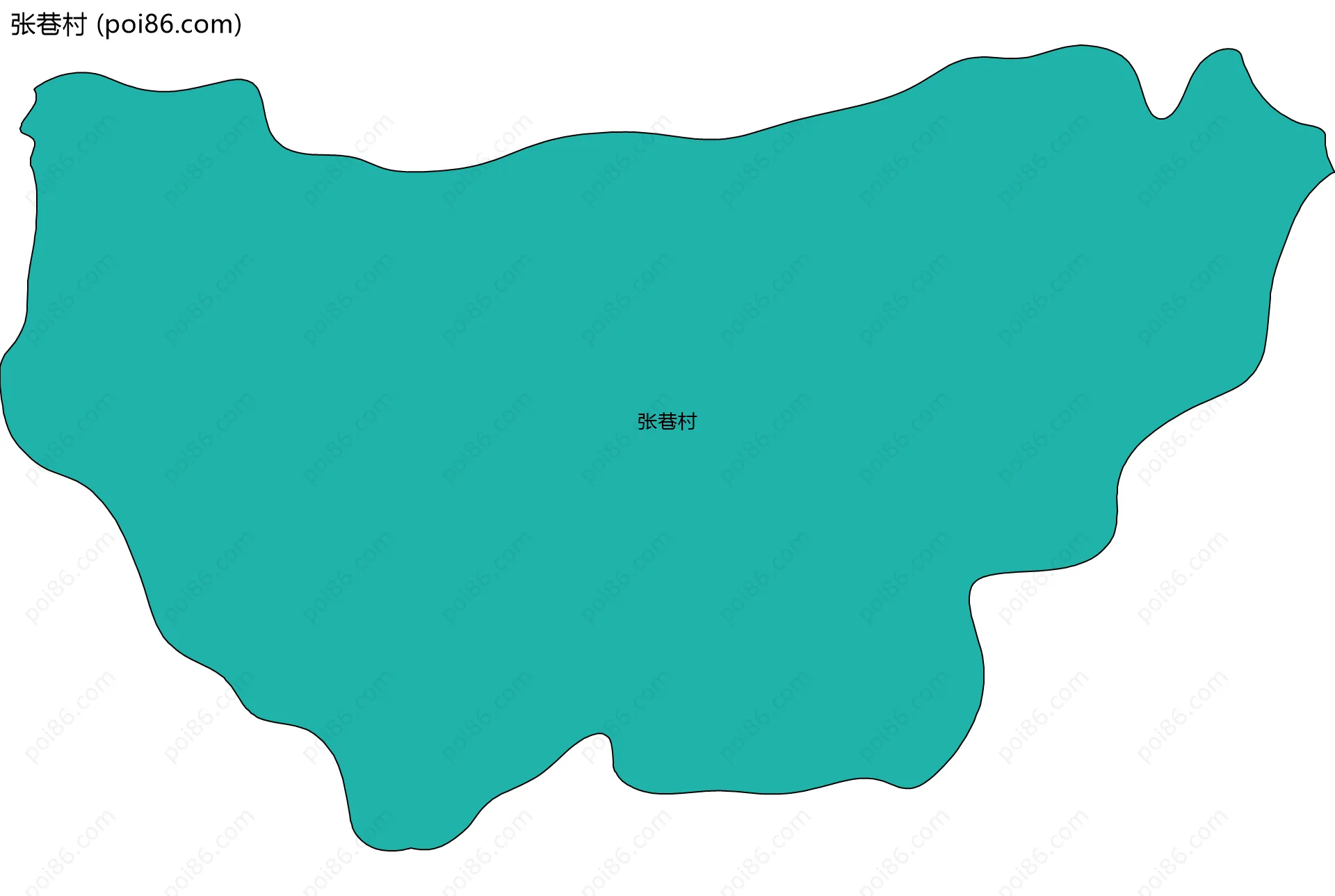 张巷村边界地图