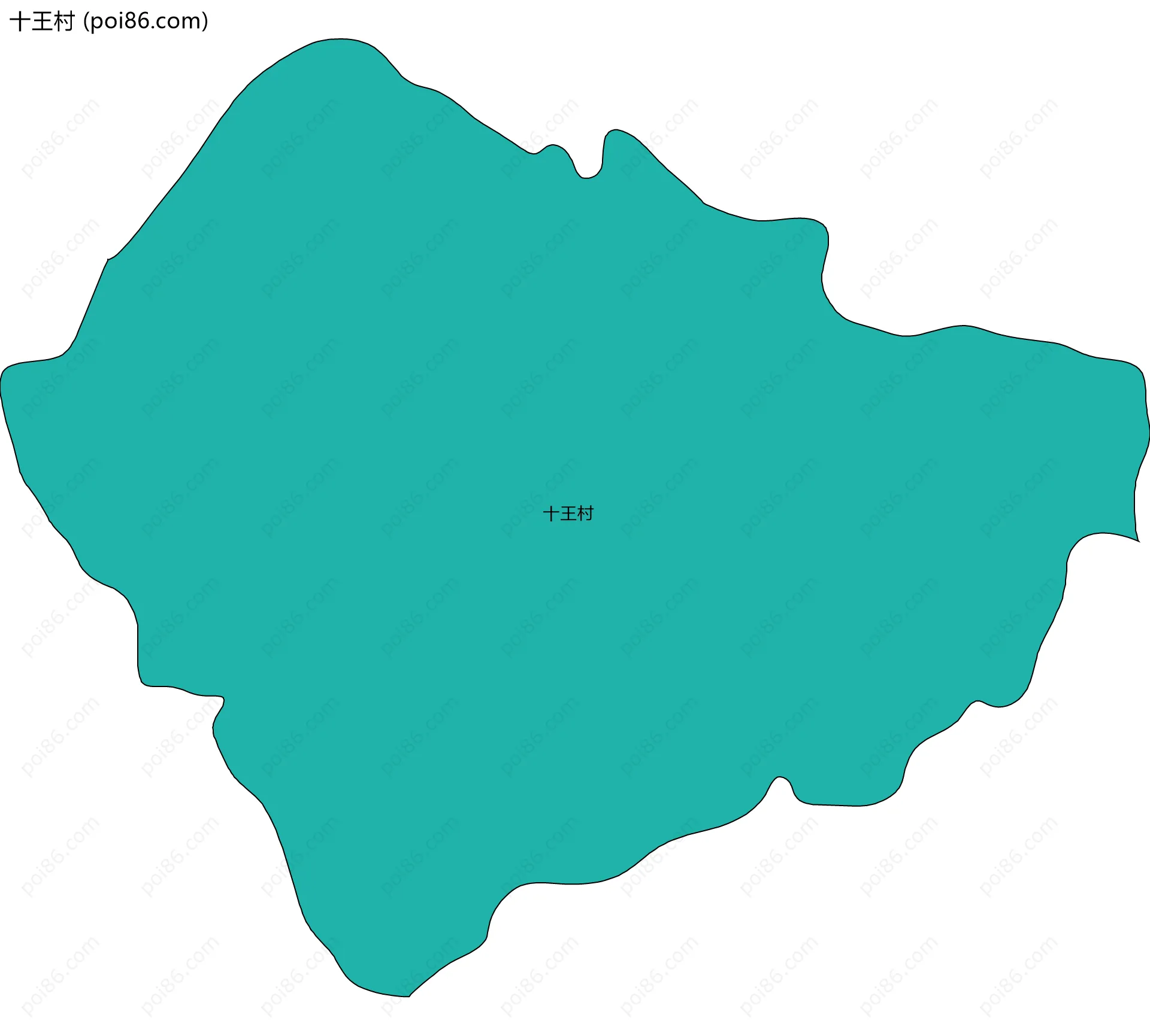十王村边界地图