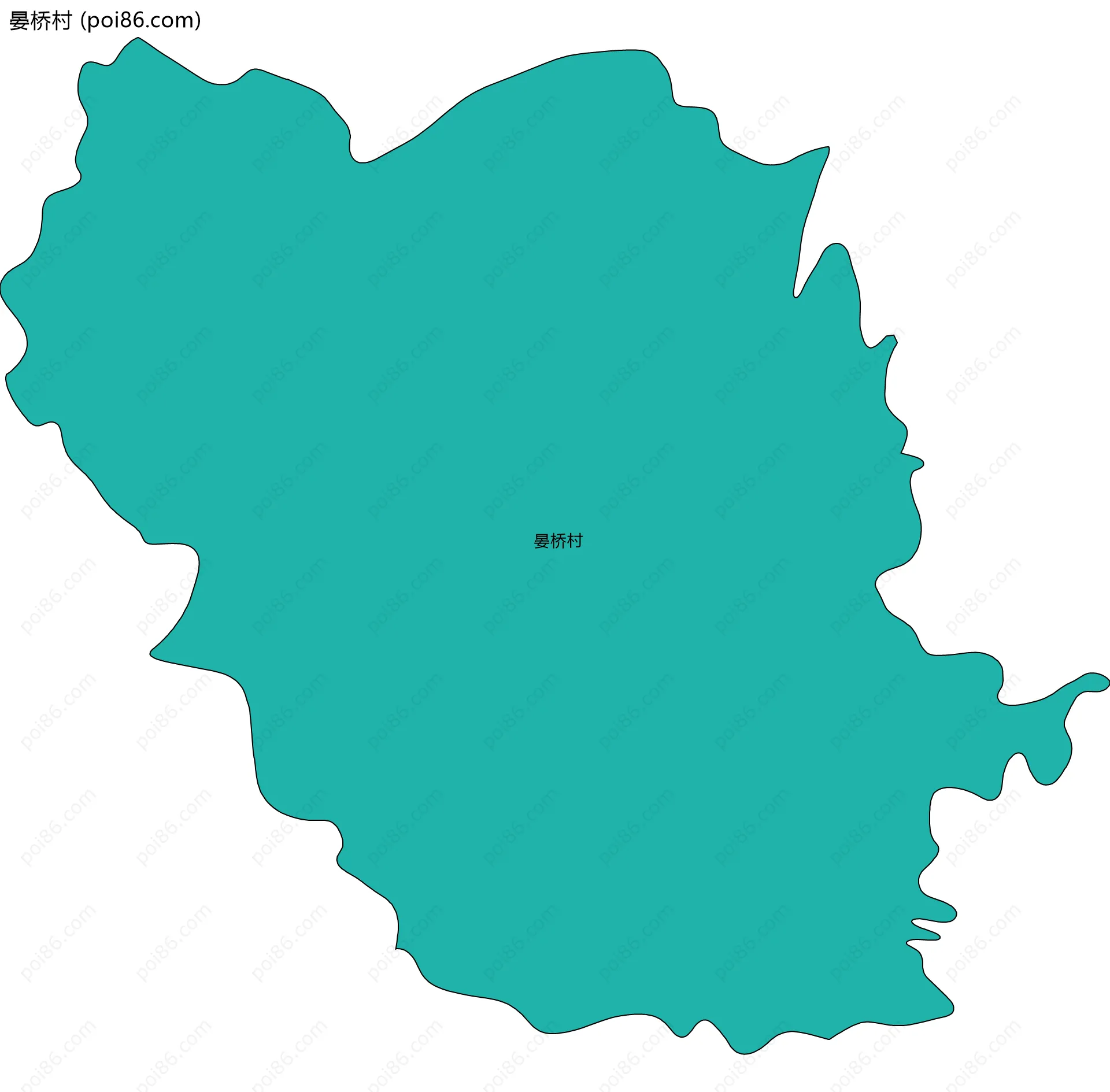 晏桥村边界地图