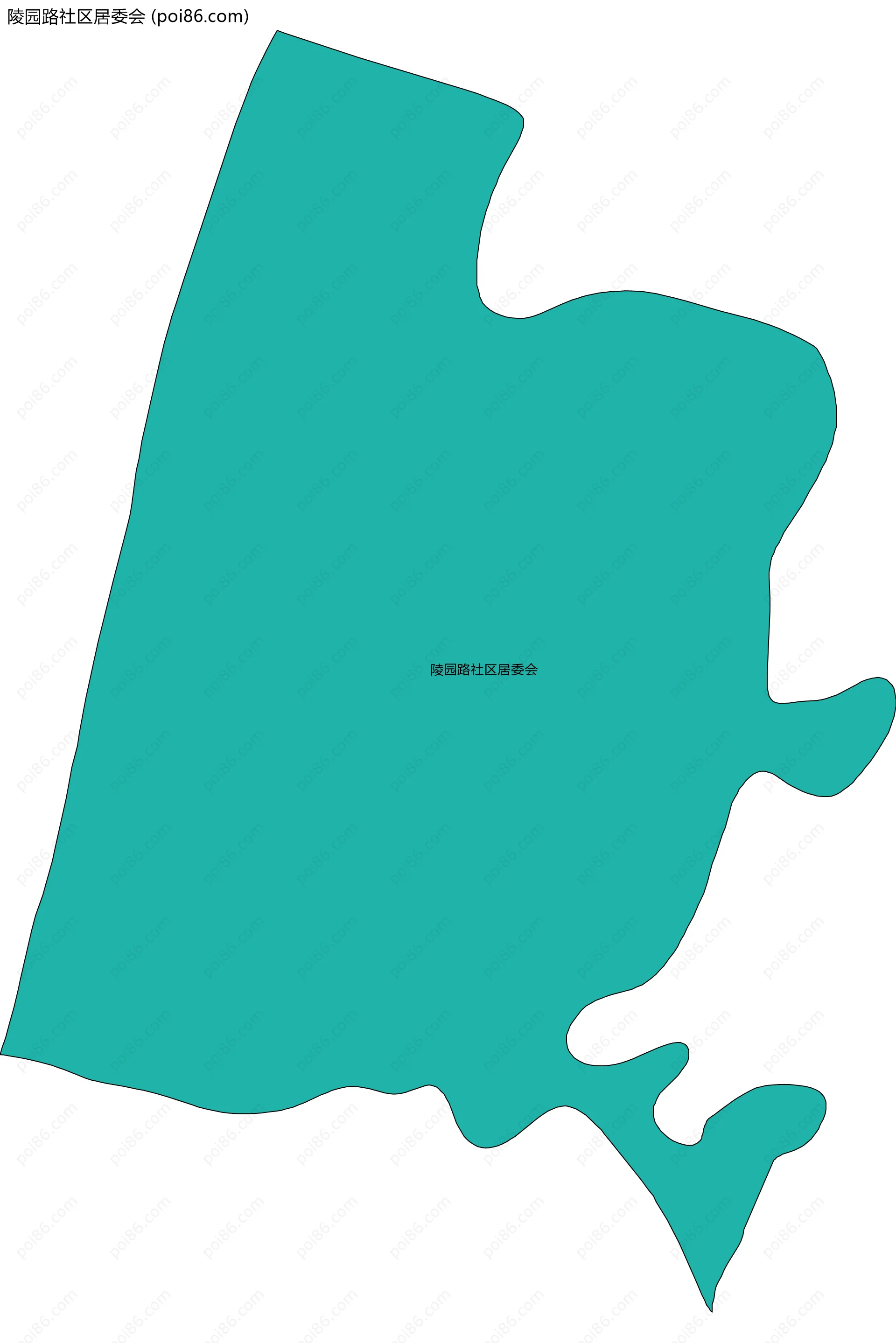 陵园路社区居委会边界地图