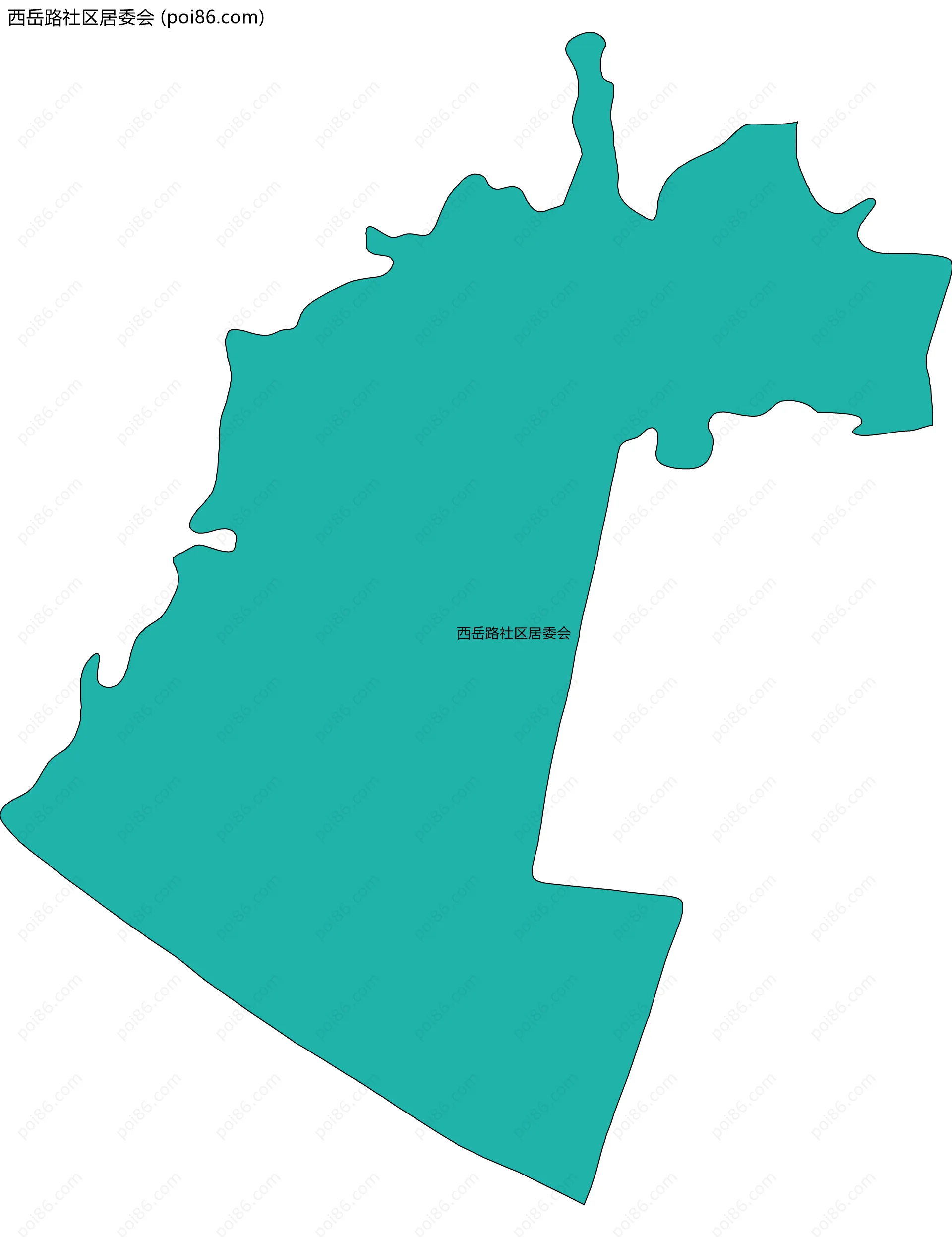 西岳路社区居委会边界地图