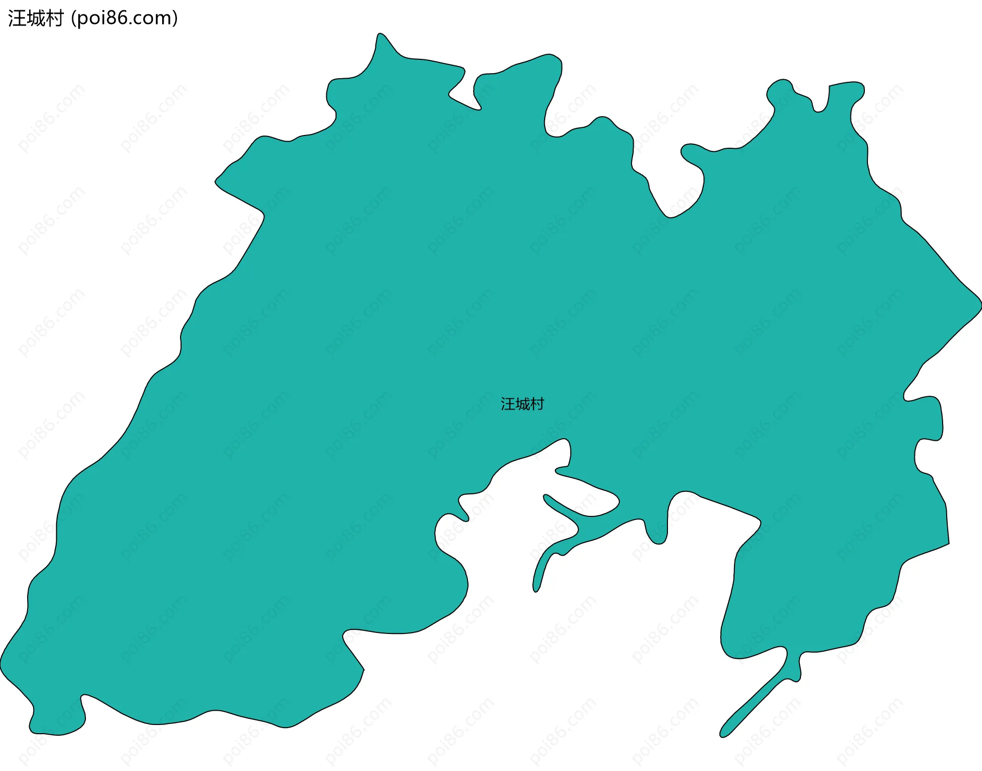 汪城村边界地图