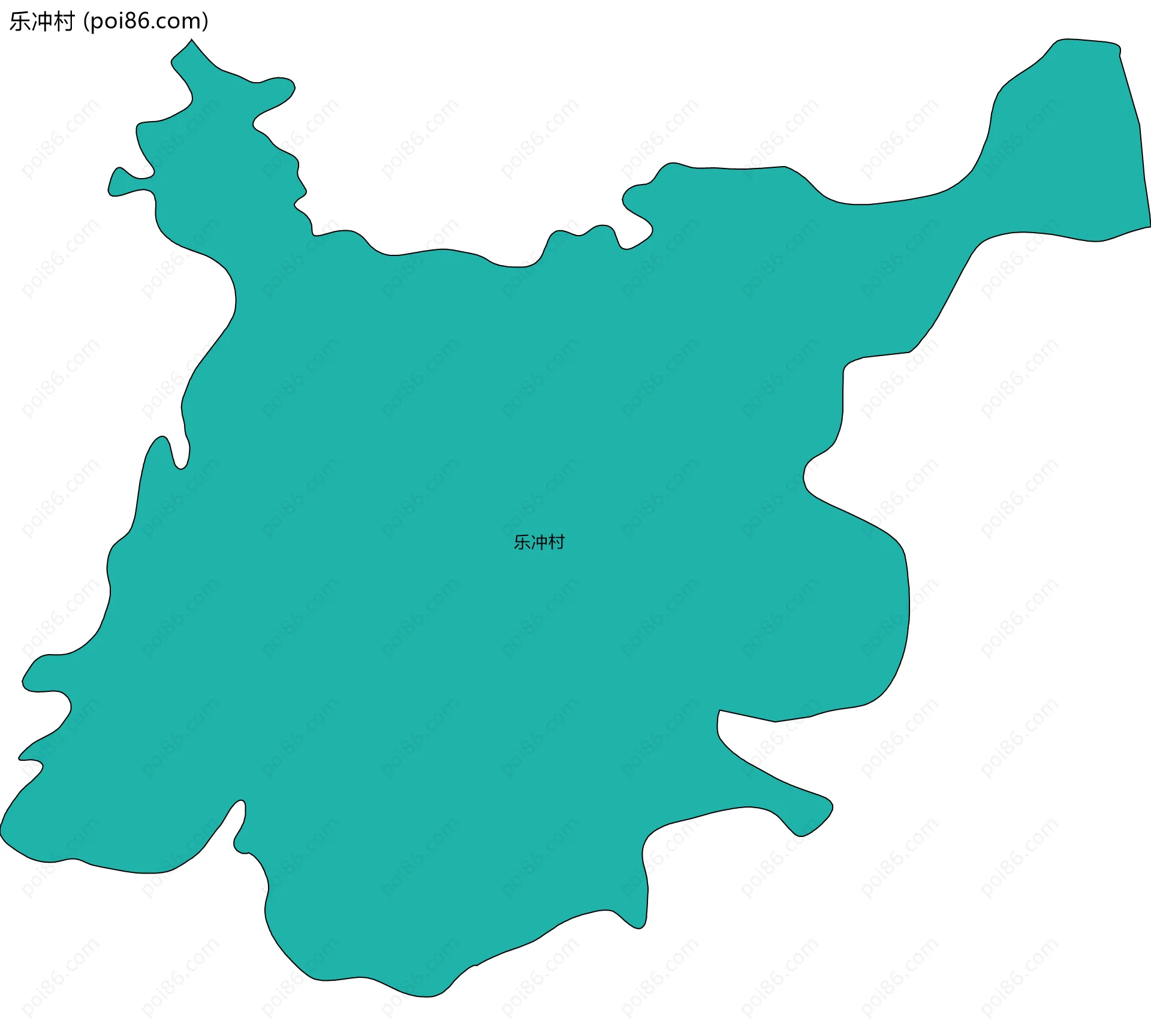 乐冲村边界地图