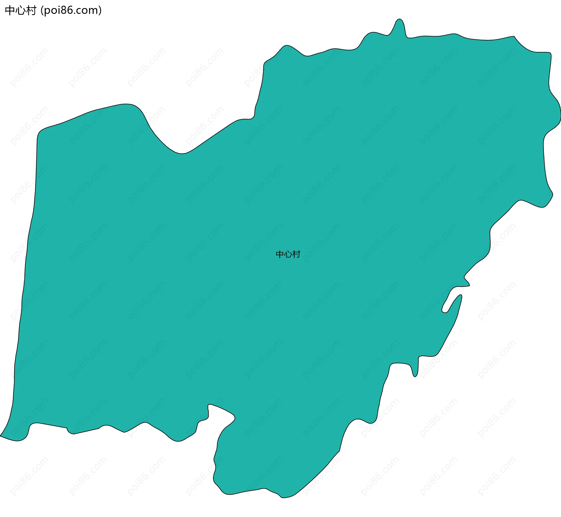 中心村边界地图