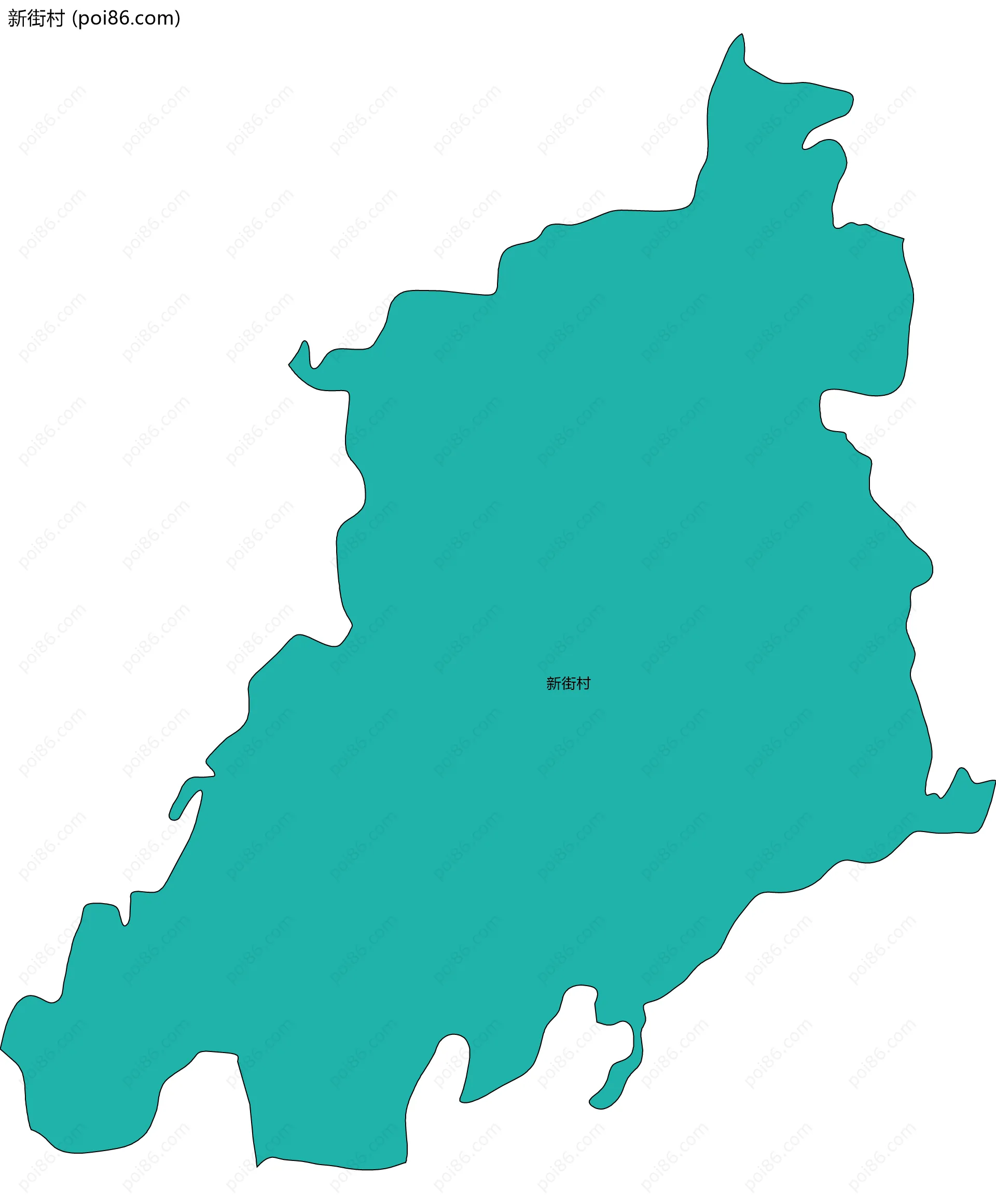 新街村边界地图