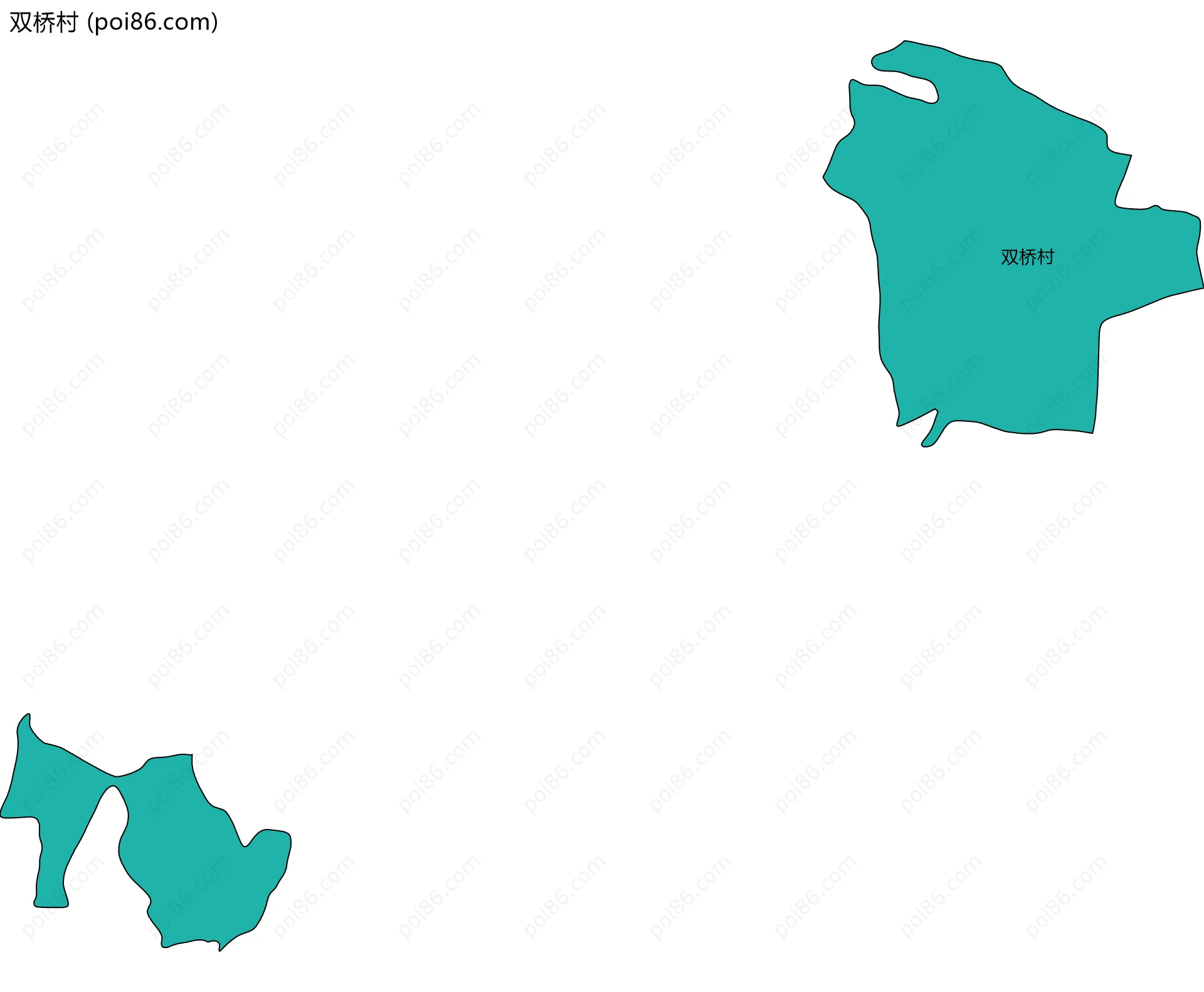 双桥村边界地图