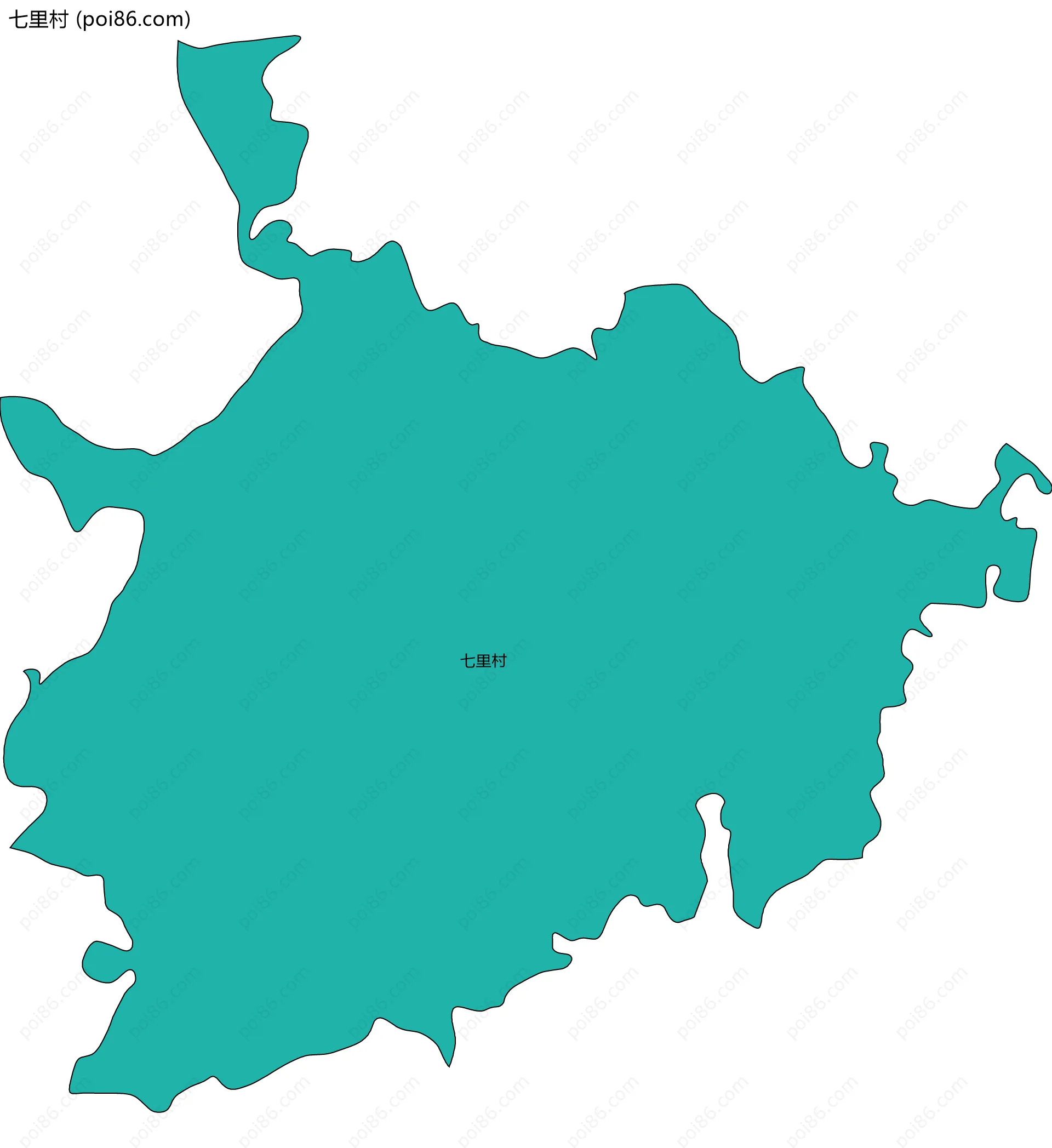 七里村边界地图