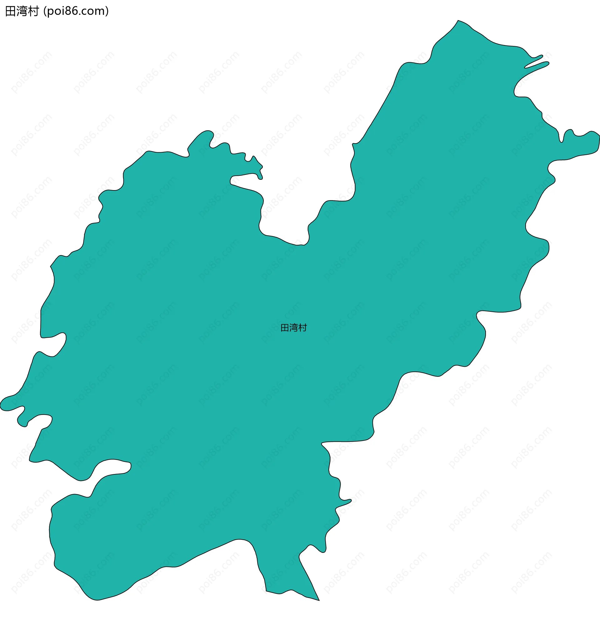 田湾村边界地图