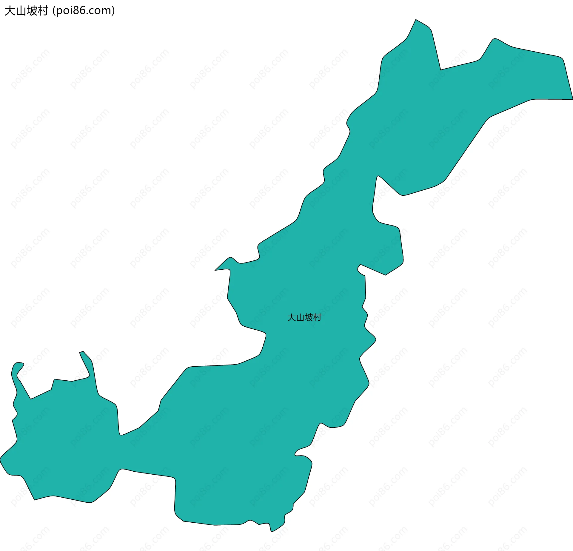 大山坡村边界地图