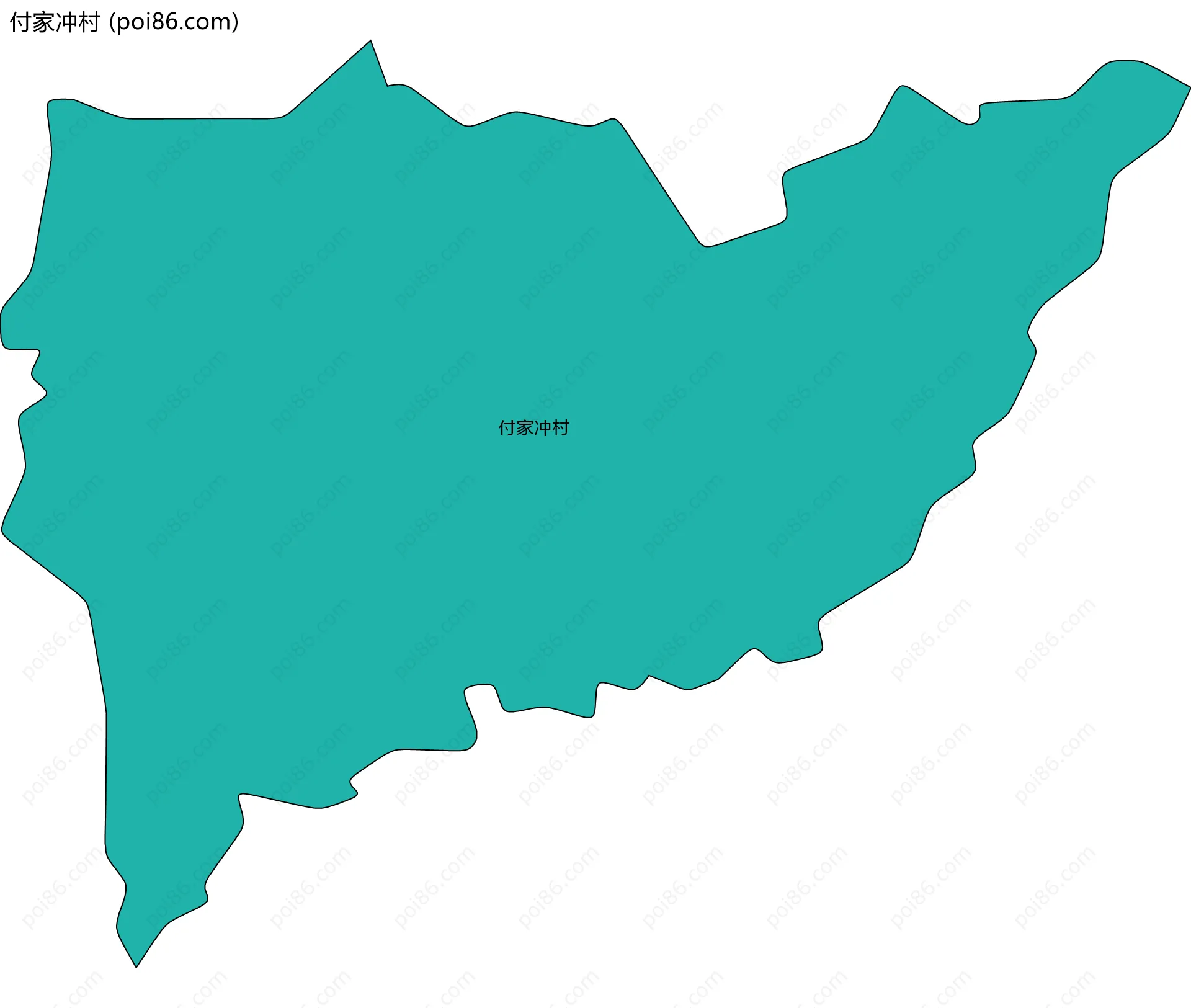 付家冲村边界地图
