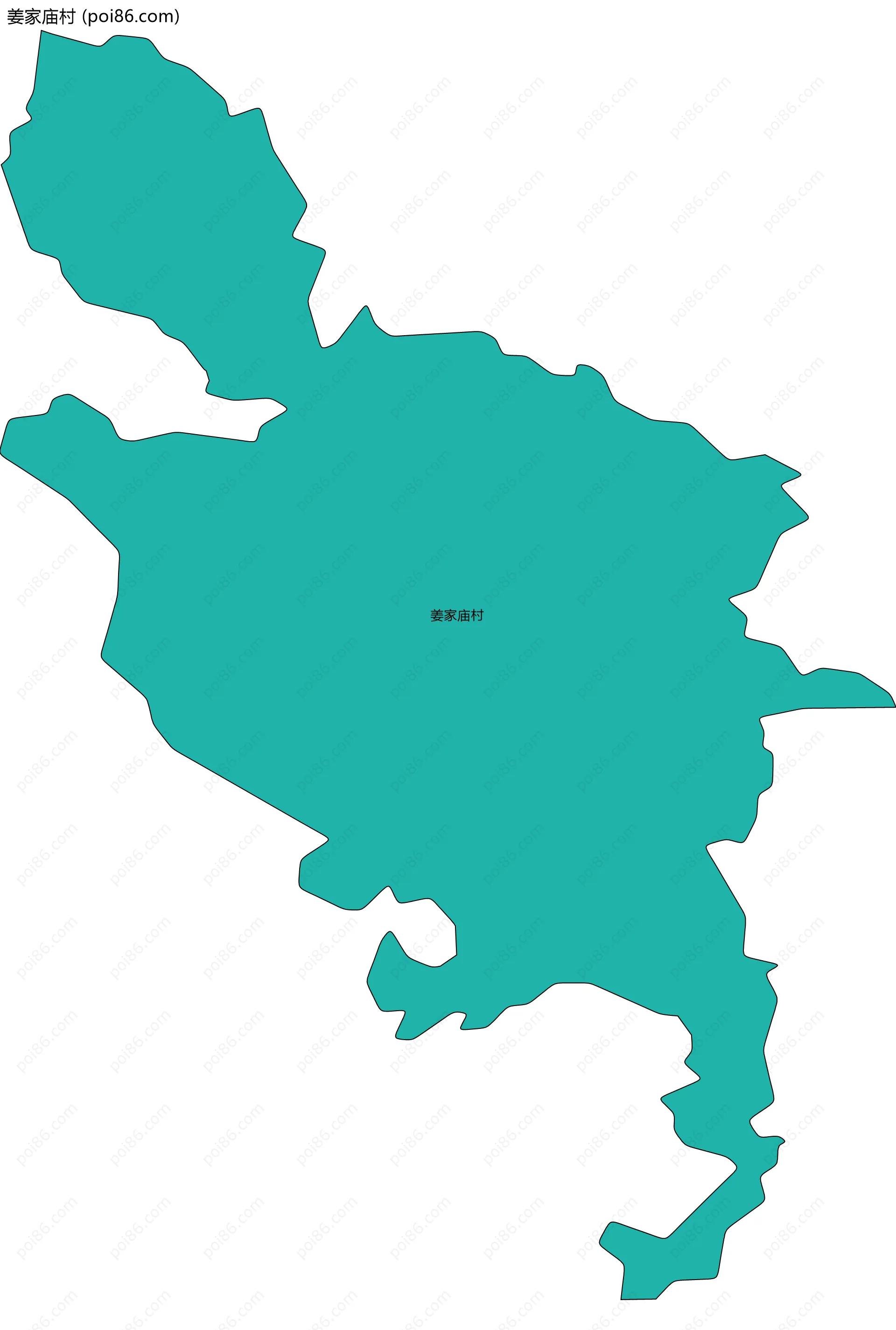 姜家庙村边界地图