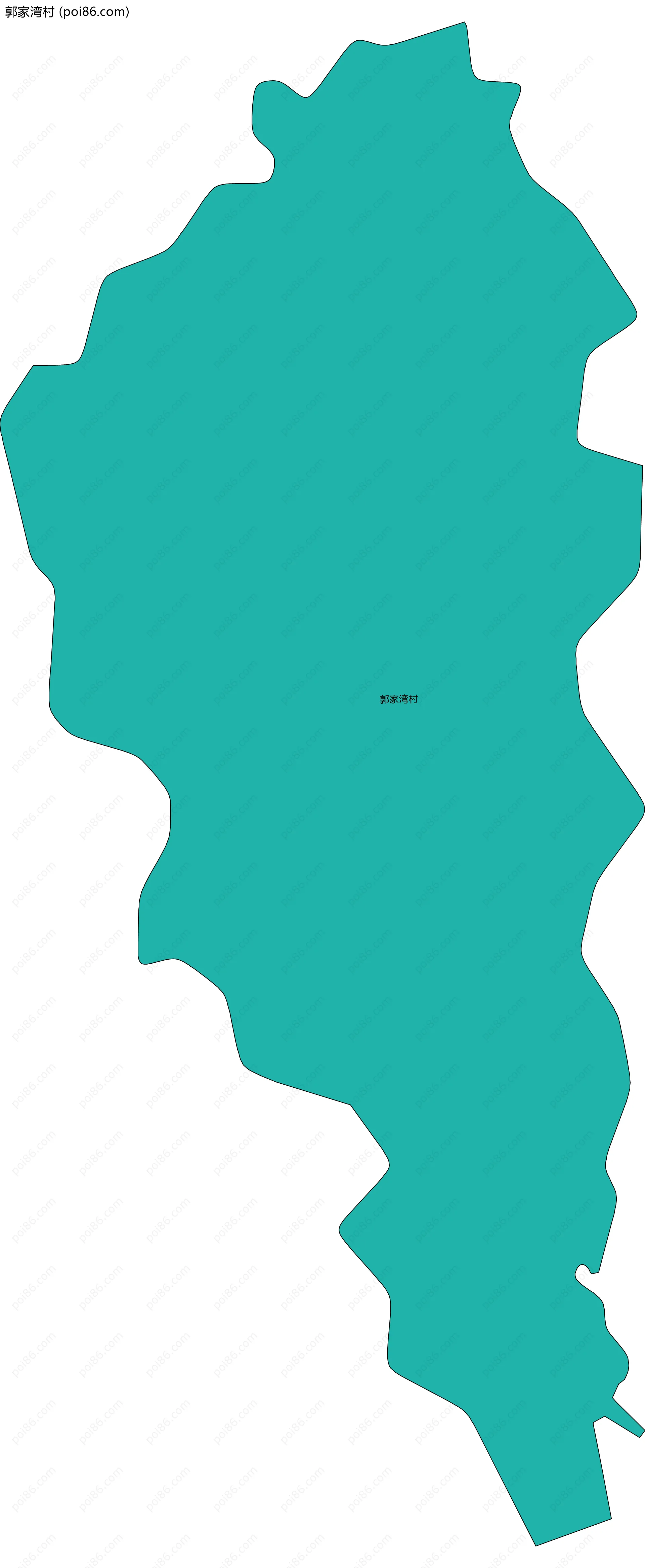 郭家湾村边界地图