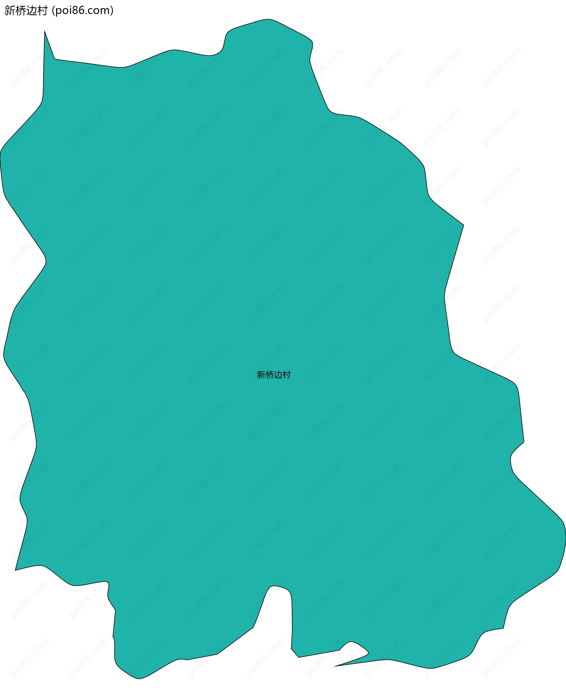 新桥边村边界地图