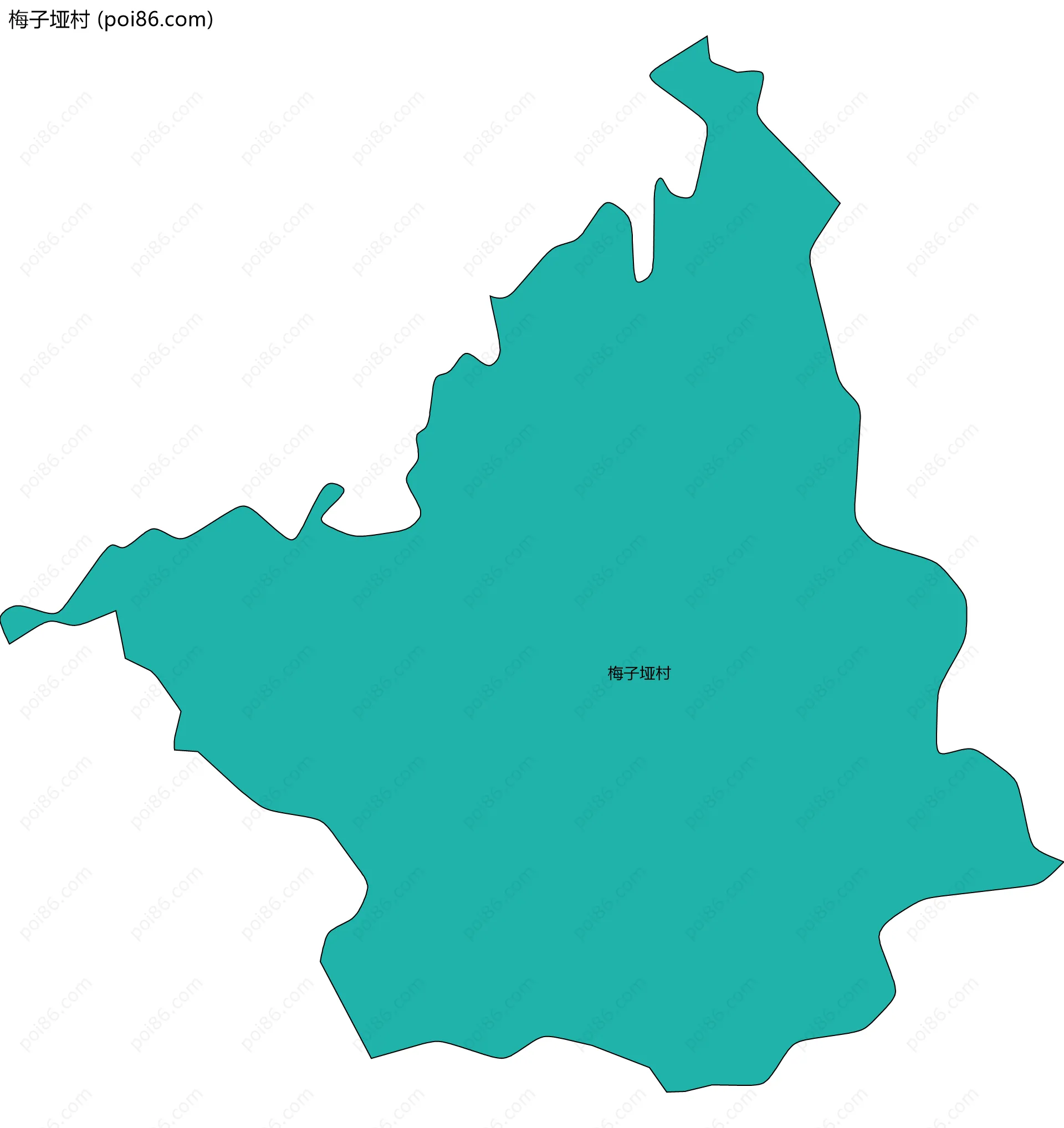 梅子垭村边界地图