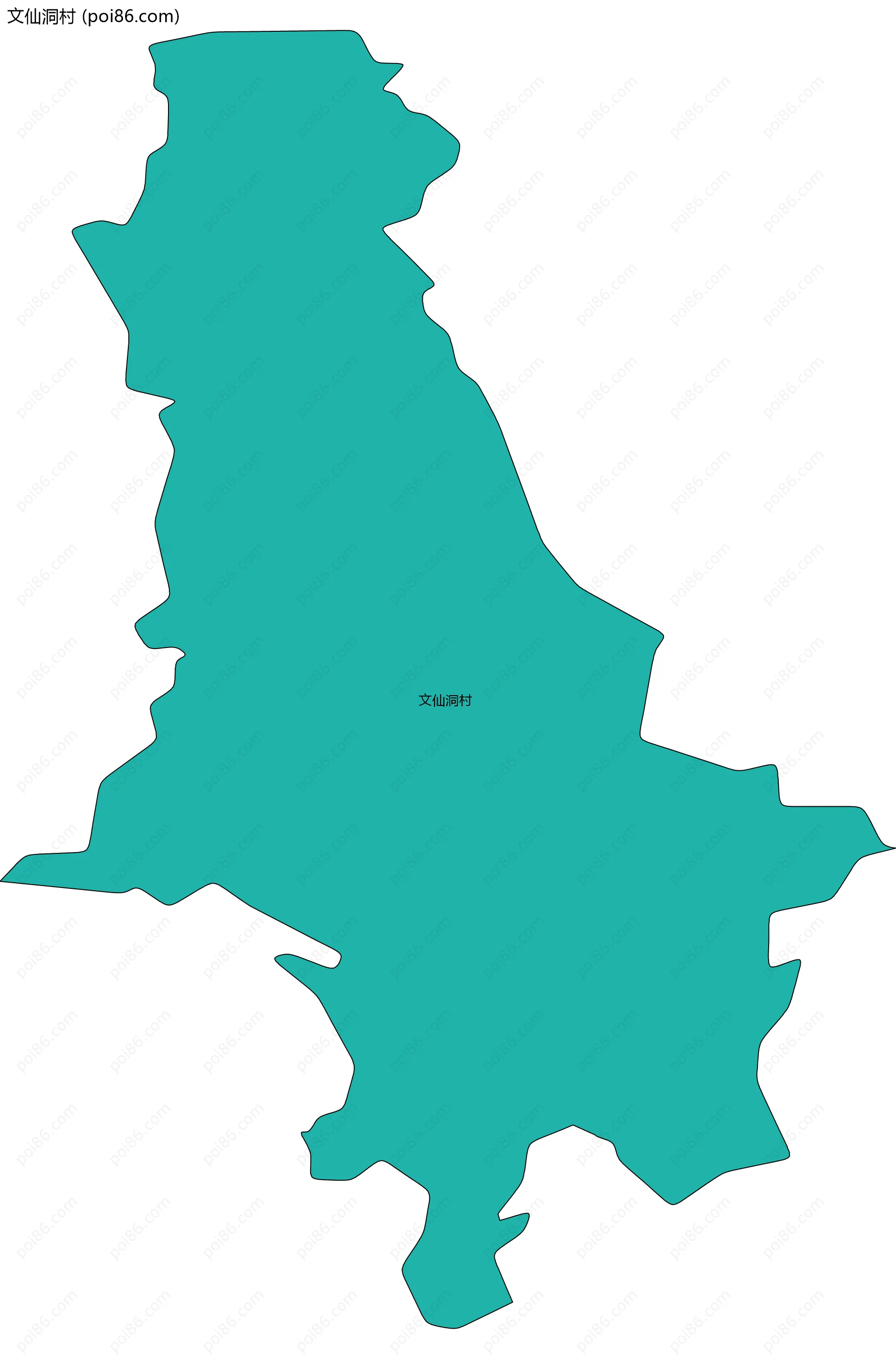 文仙洞村边界地图