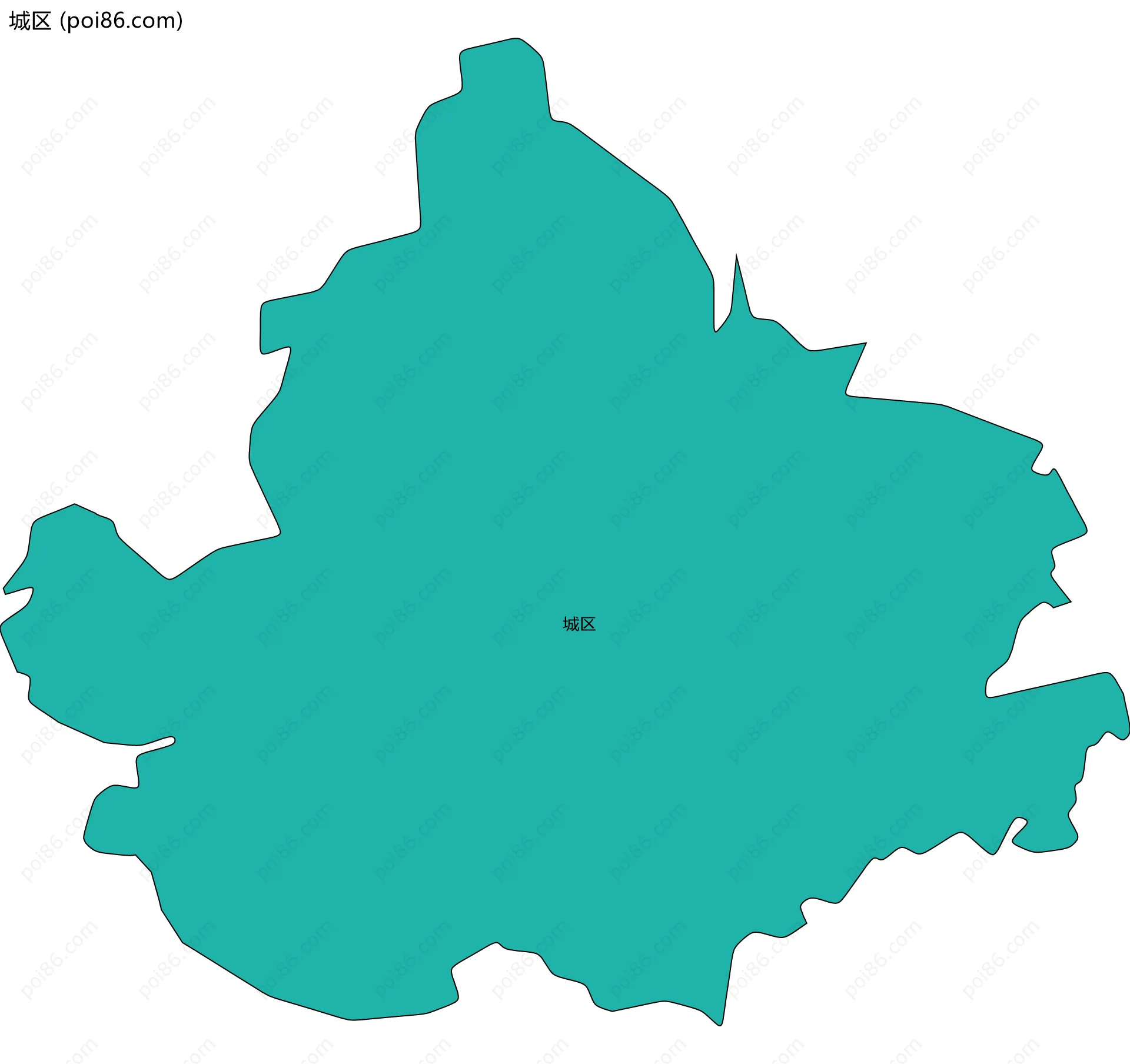 城区边界地图