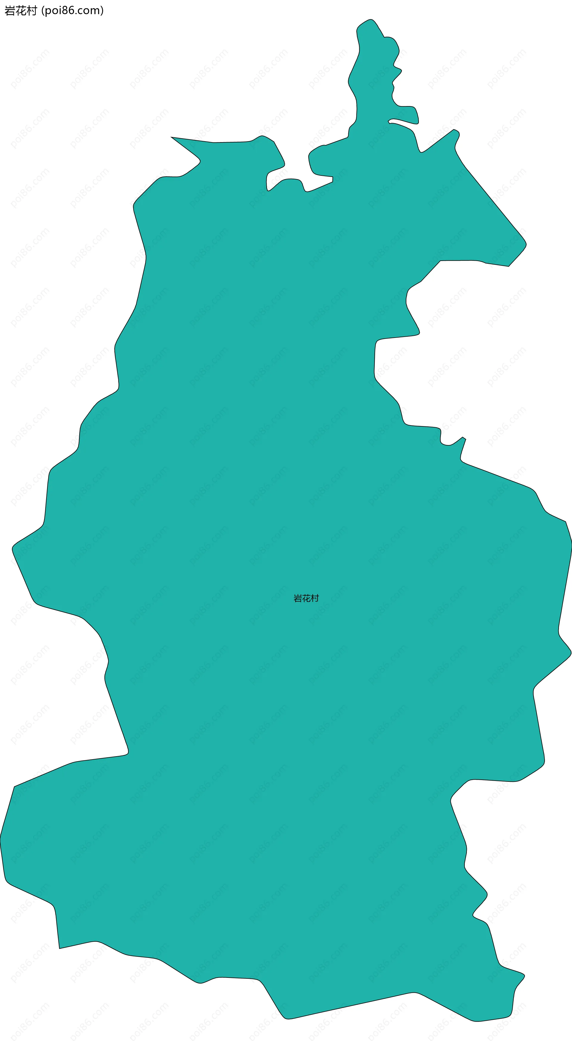 岩花村边界地图