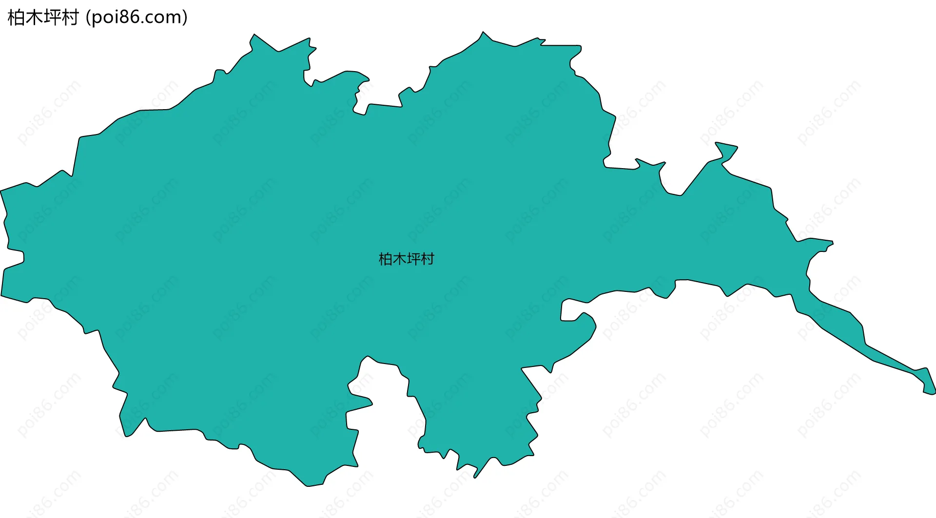 柏木坪村边界地图