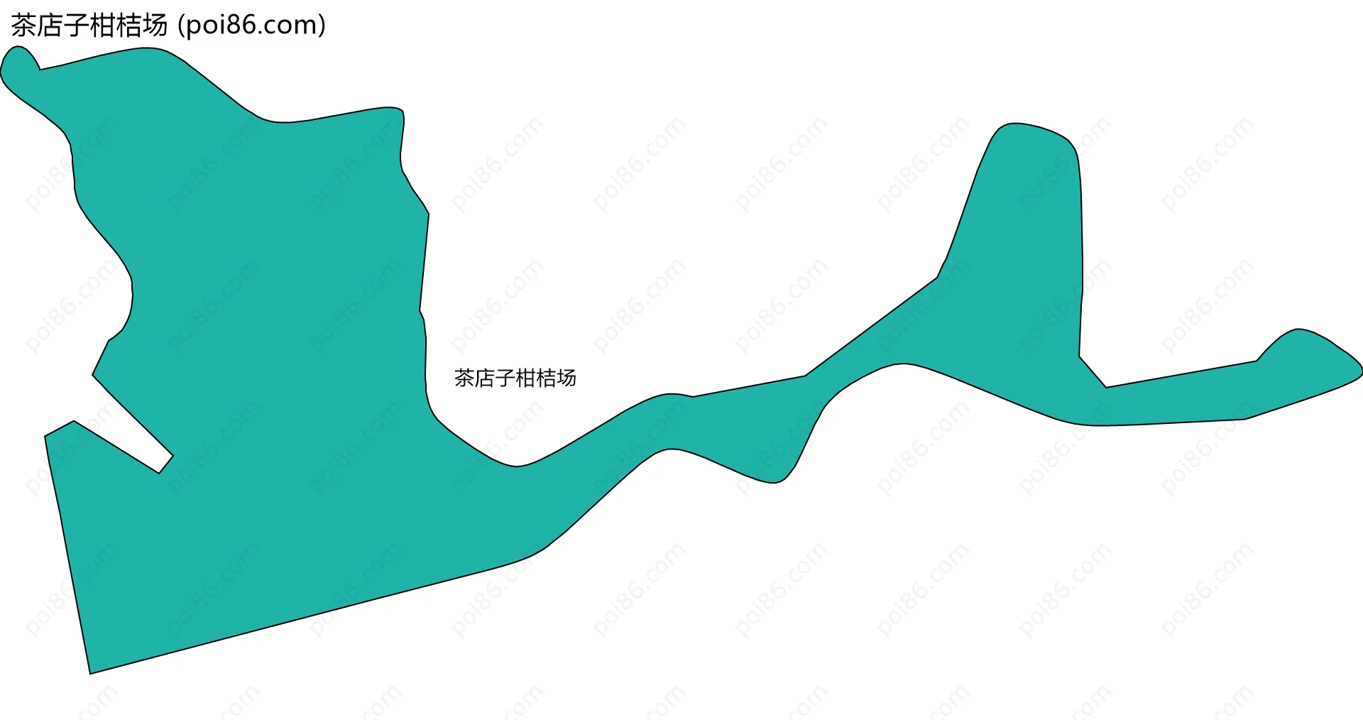 茶店子柑桔场边界地图