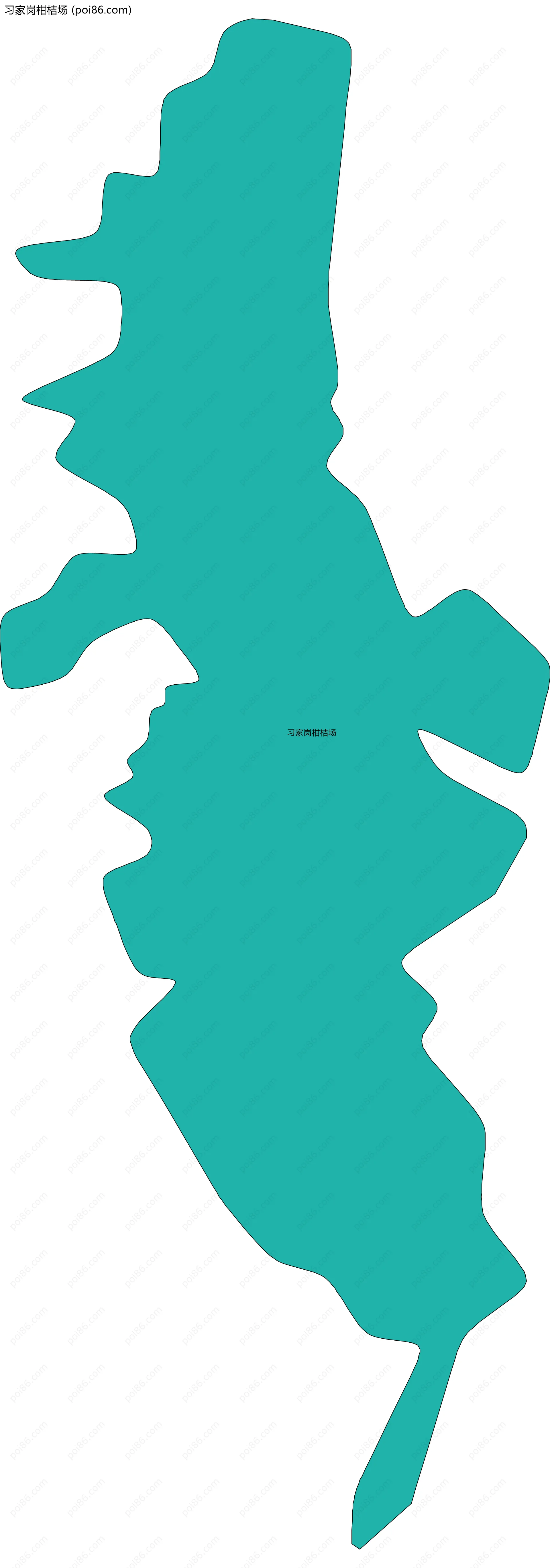 习家岗柑桔场边界地图