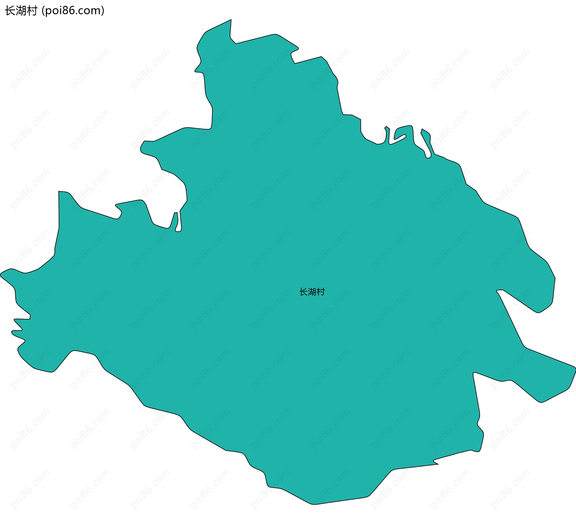 长湖村边界地图