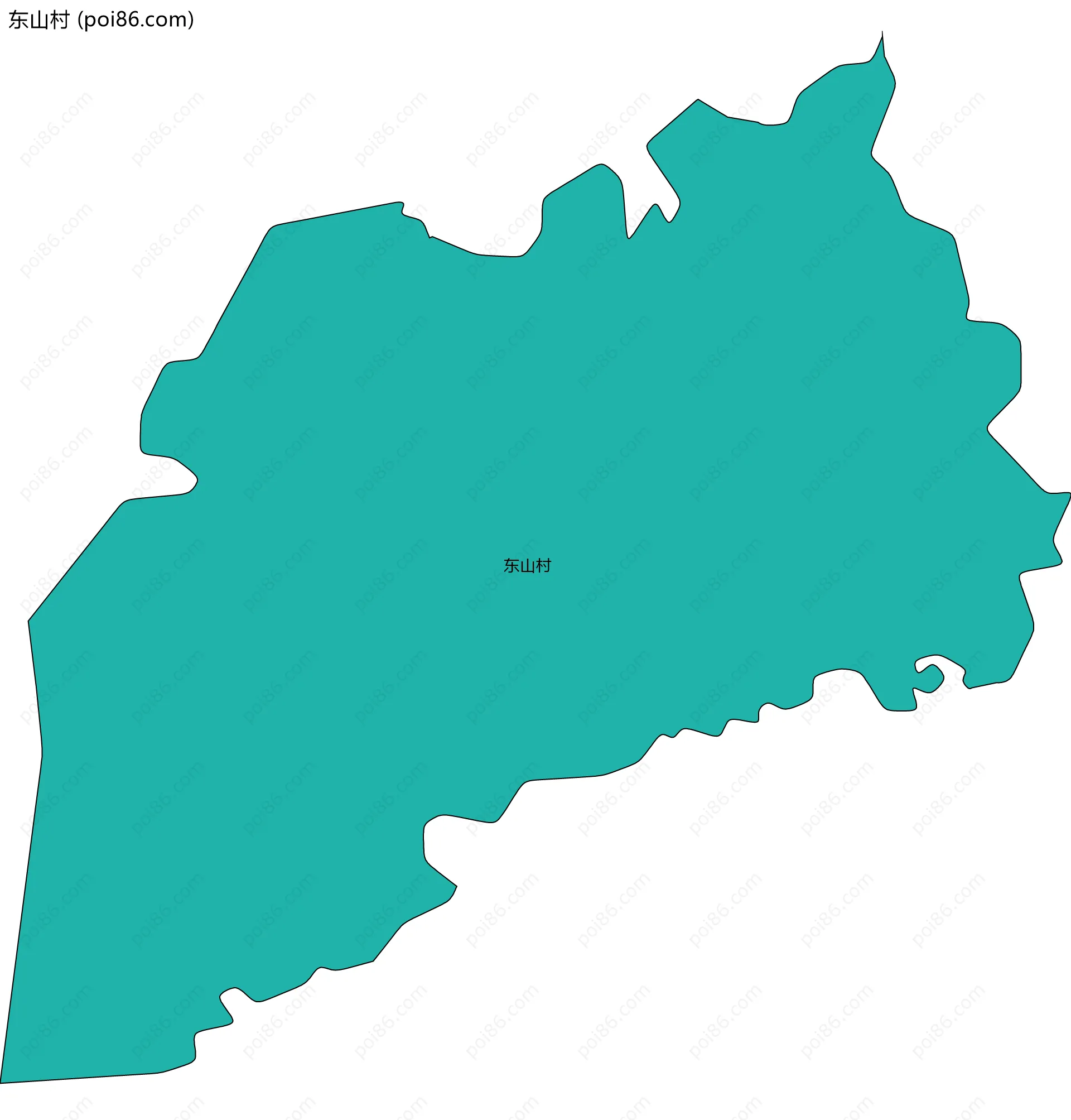 东山村边界地图