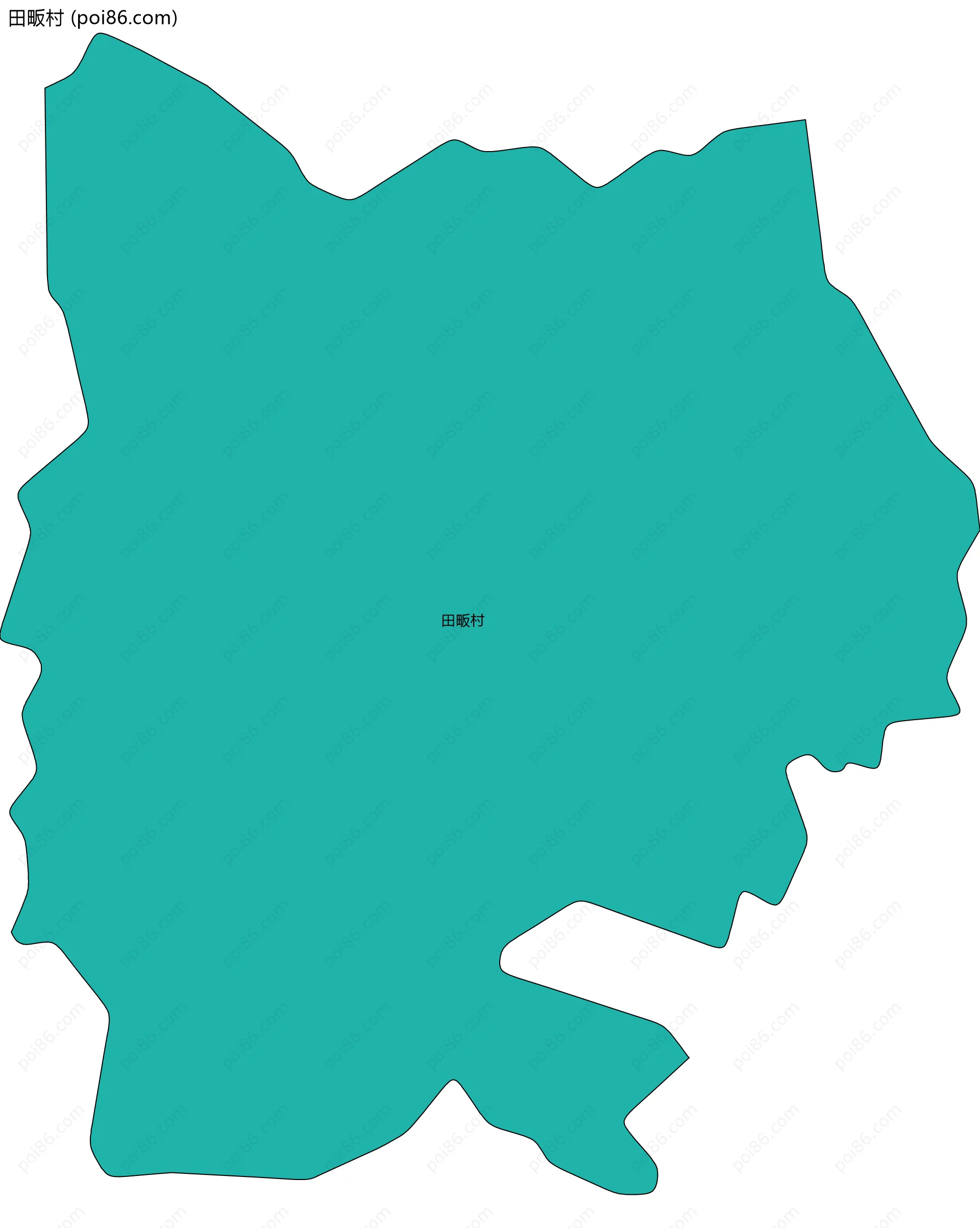 田畈村边界地图