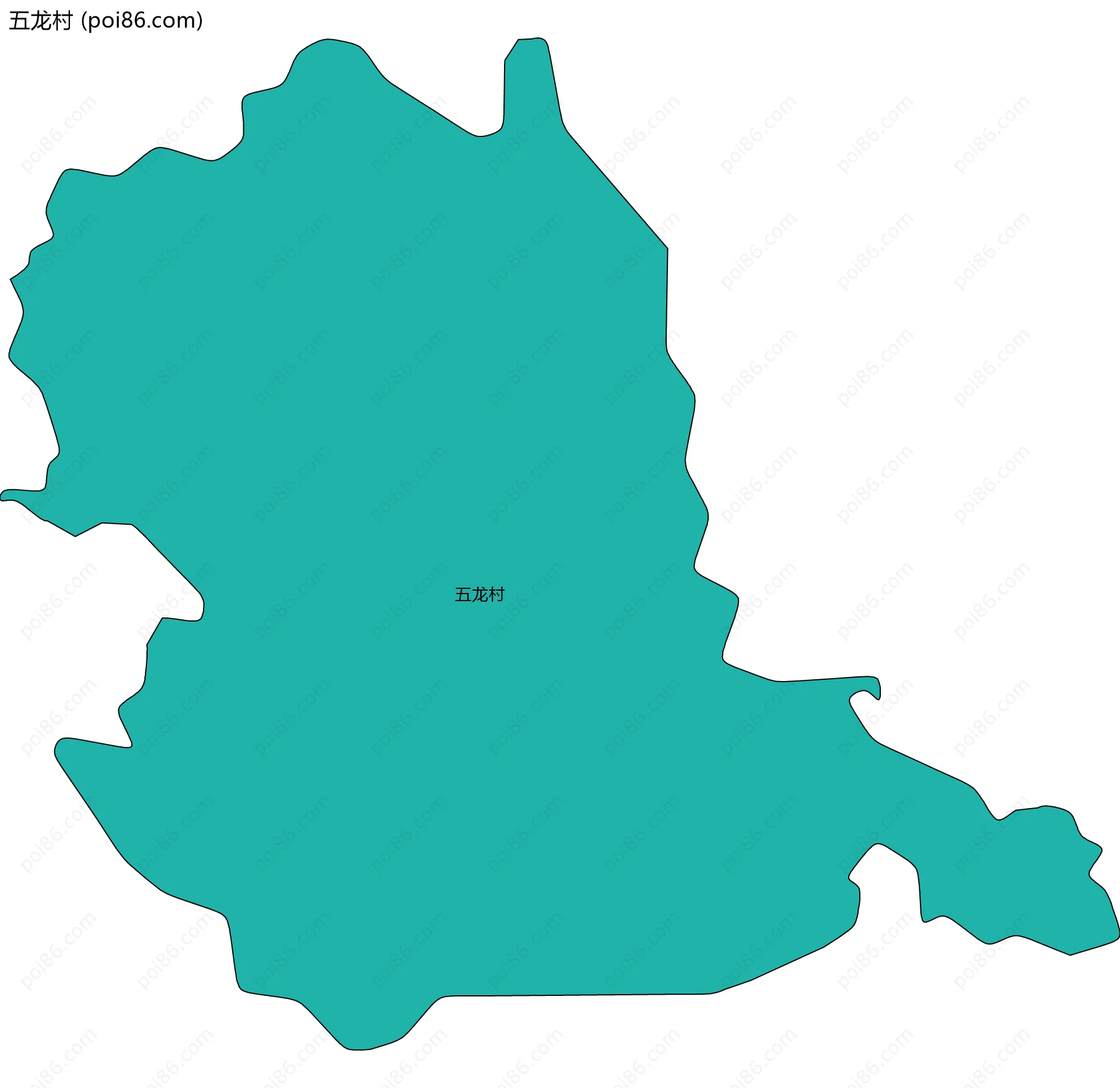 五龙村边界地图