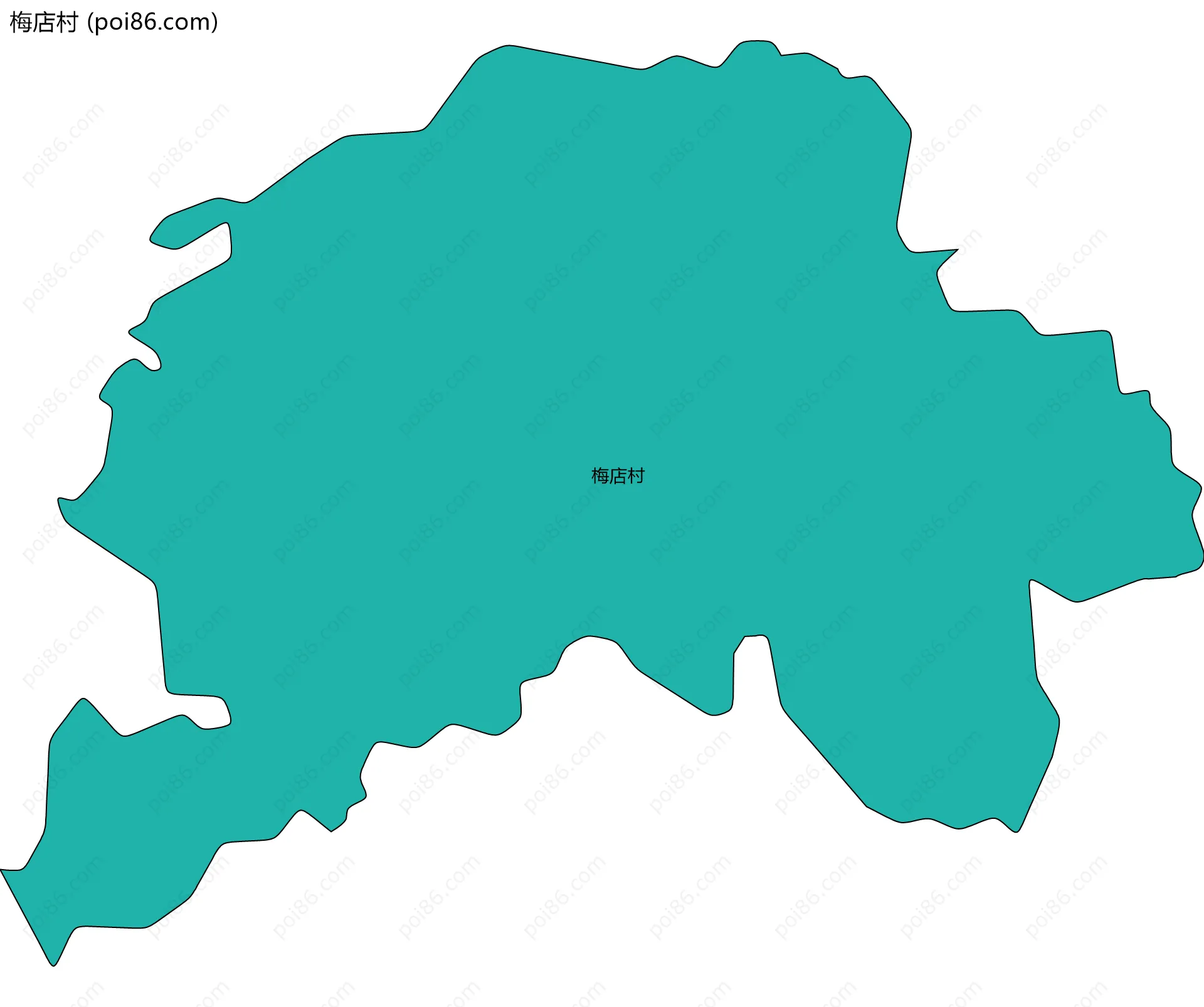 梅店村边界地图