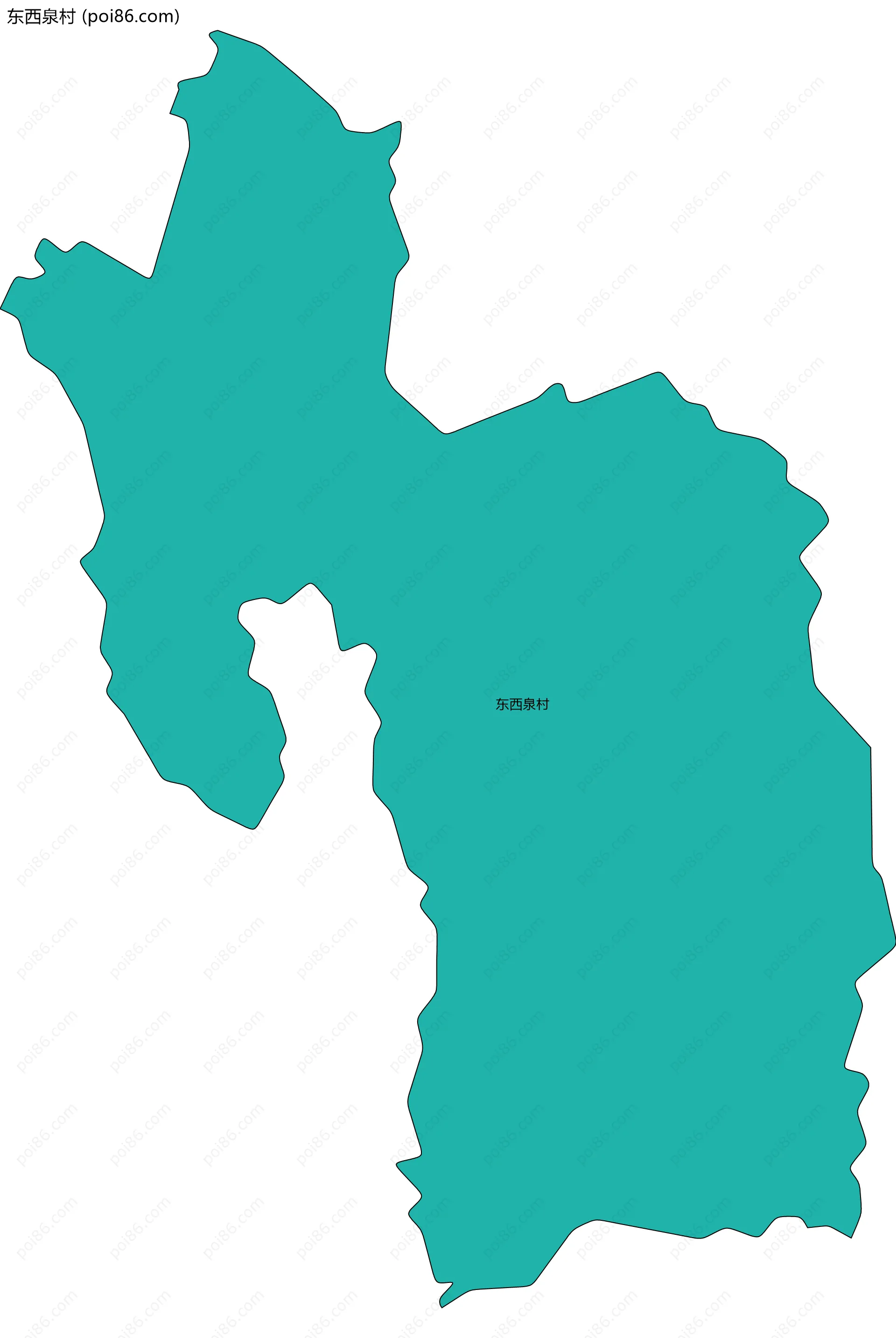 东西泉村边界地图