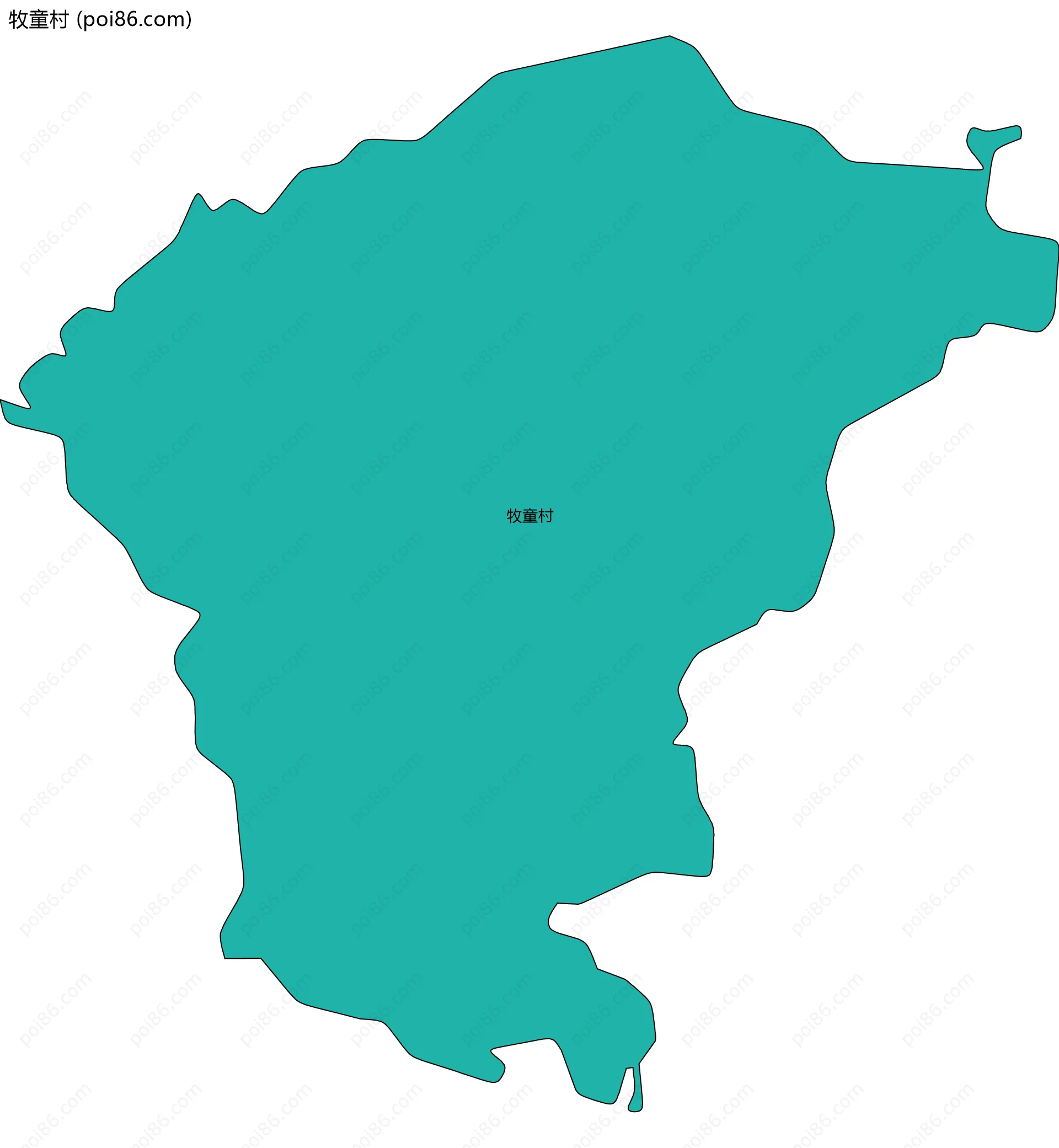 牧童村边界地图