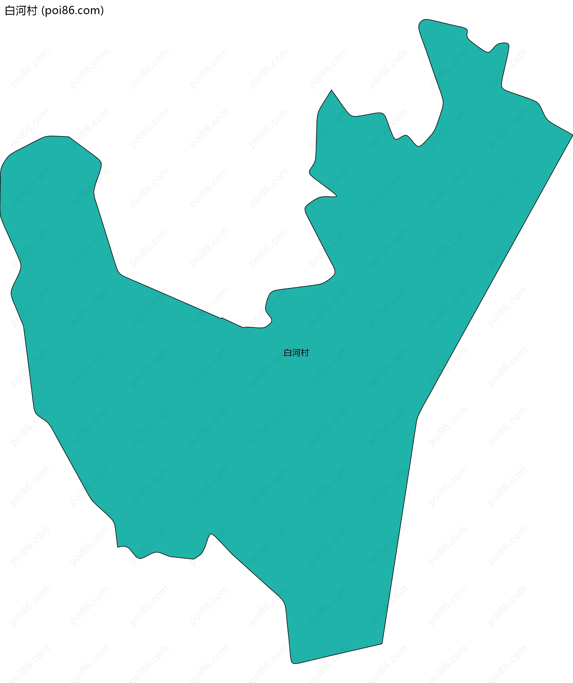 白河村边界地图