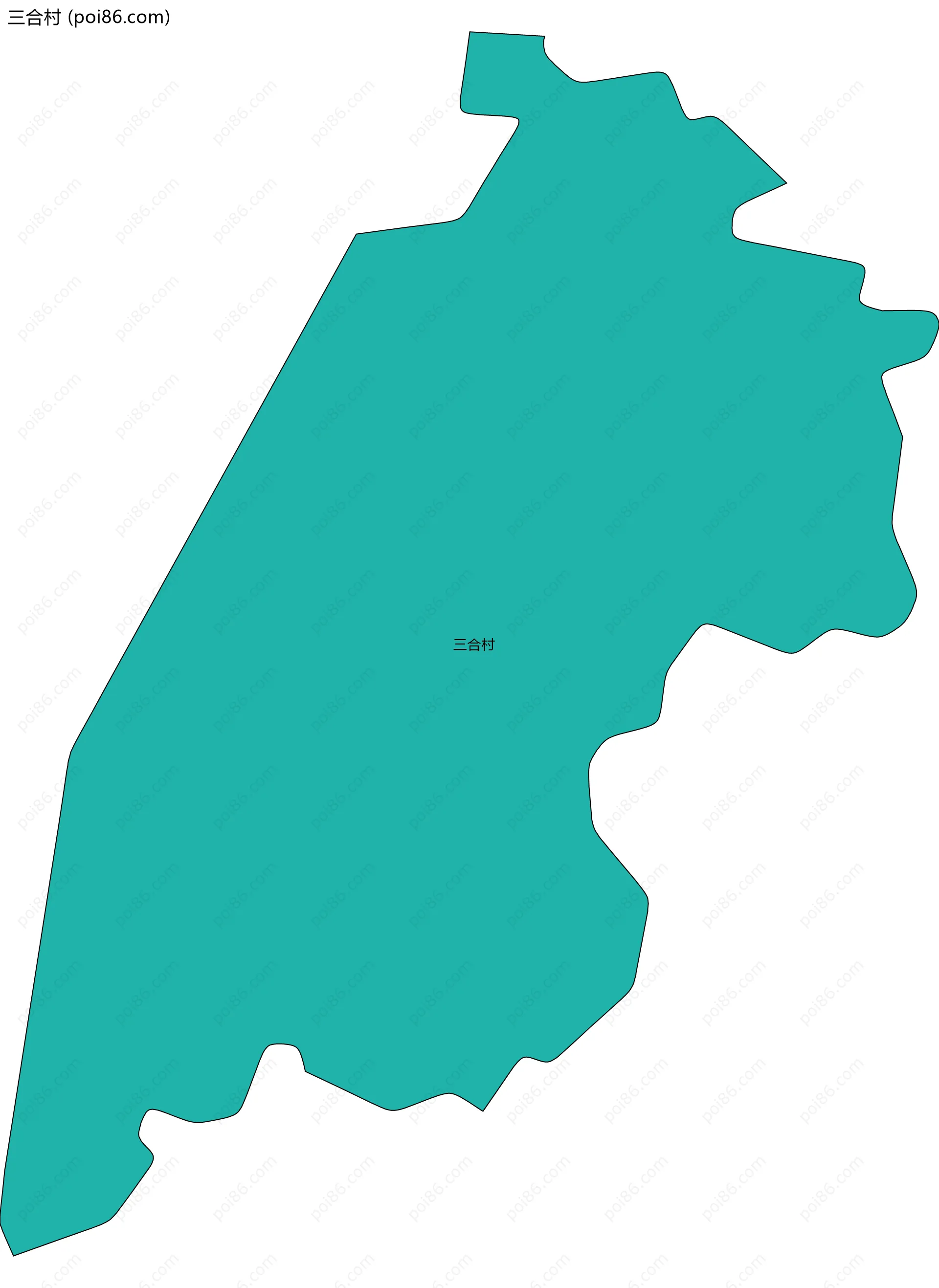 三合村边界地图