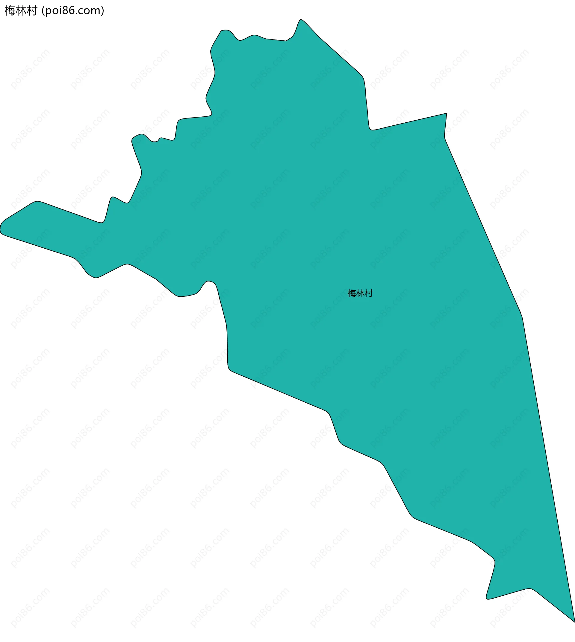 梅林村边界地图