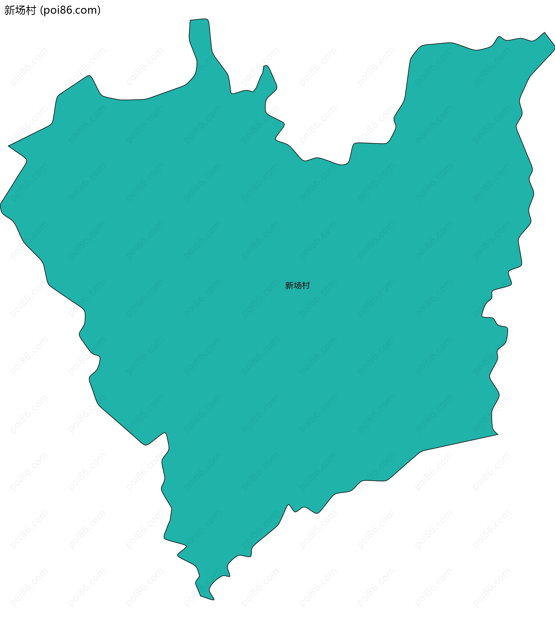 新场村边界地图