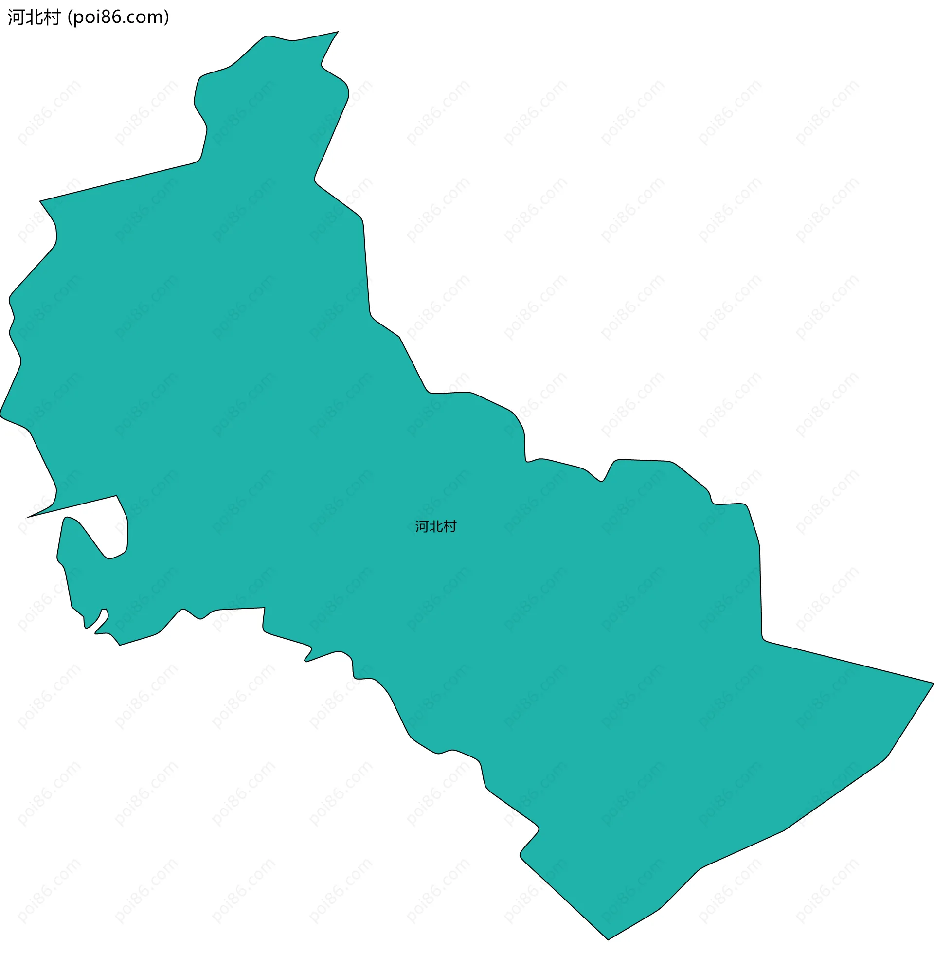 河北村边界地图