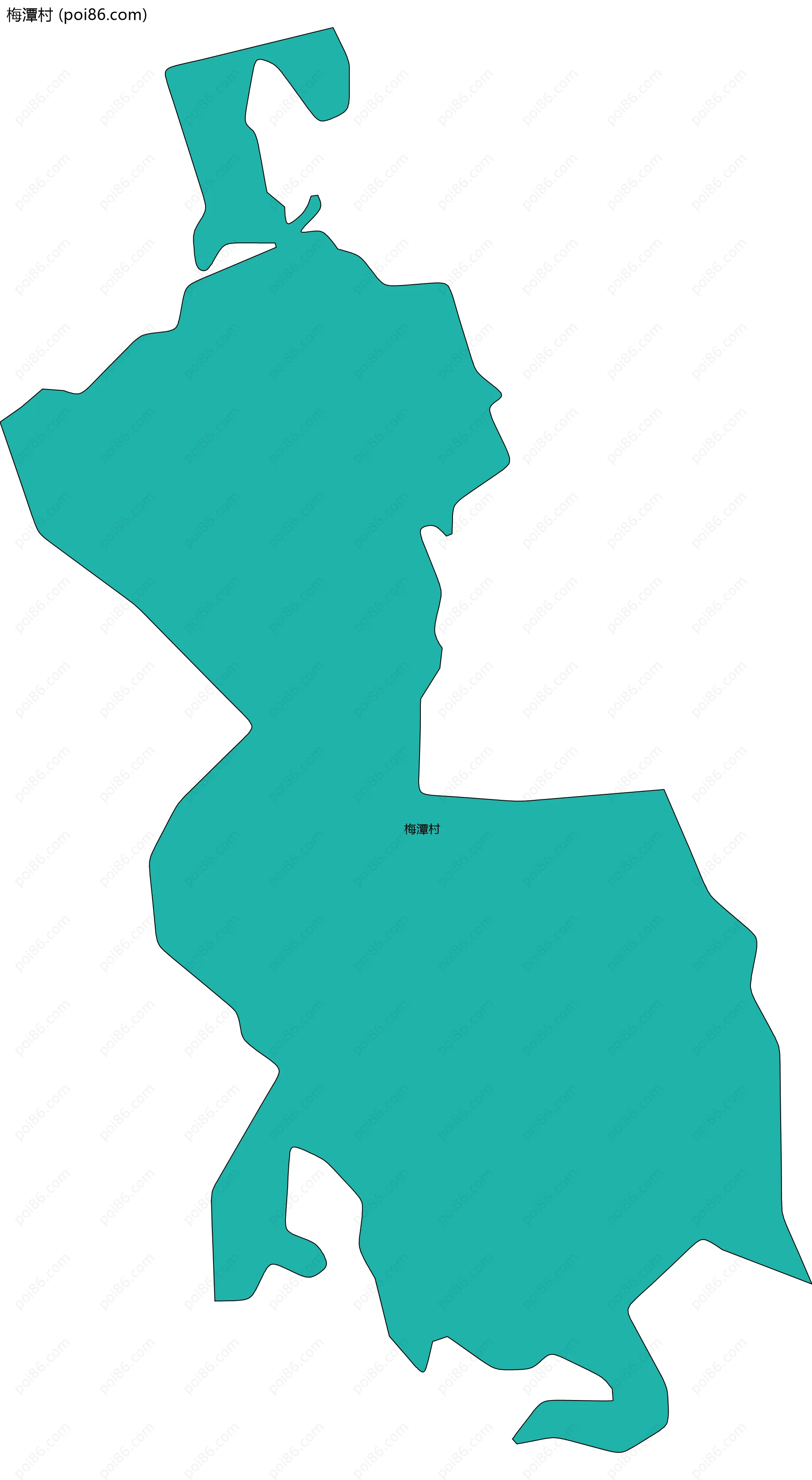 梅潭村边界地图