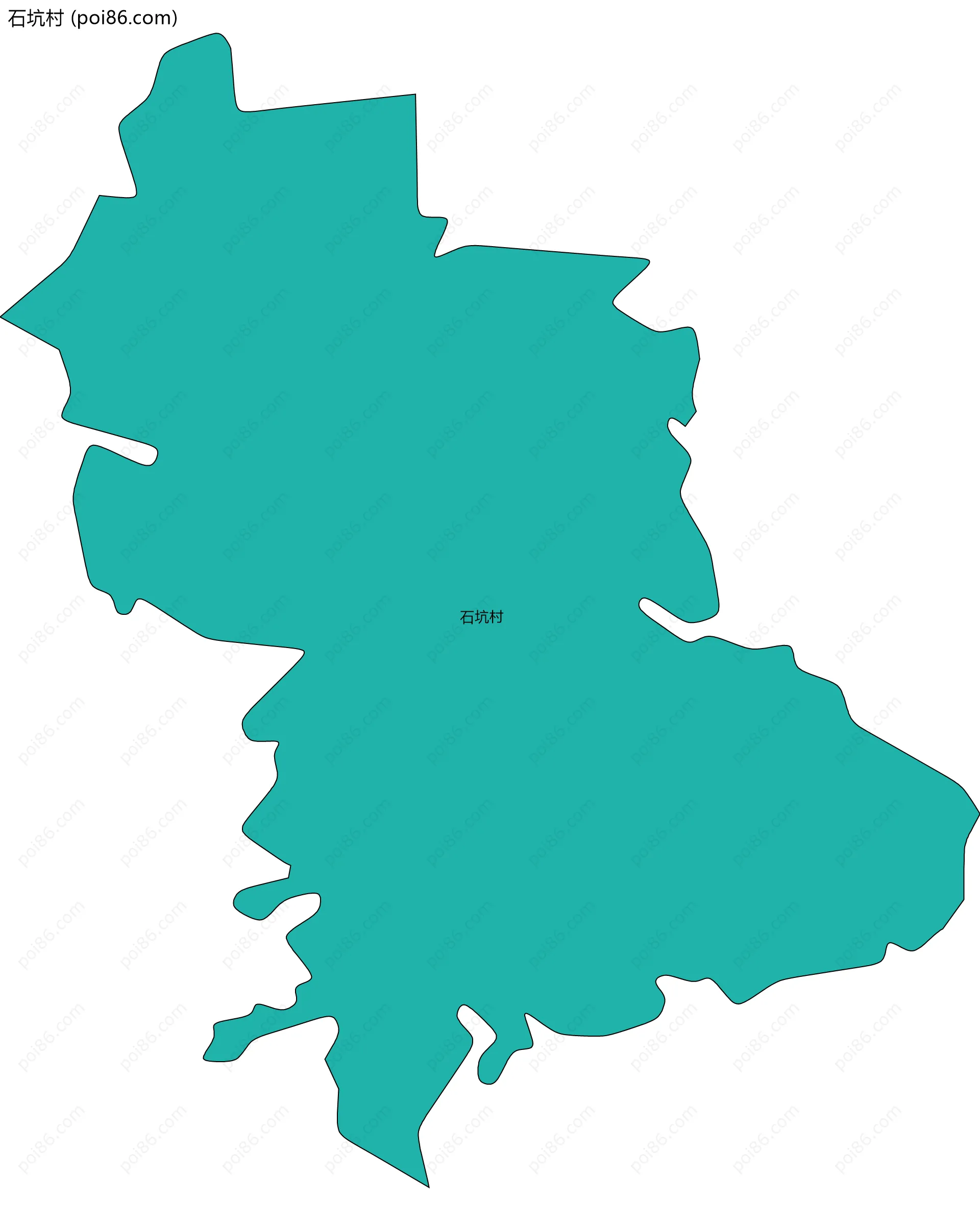 石坑村边界地图