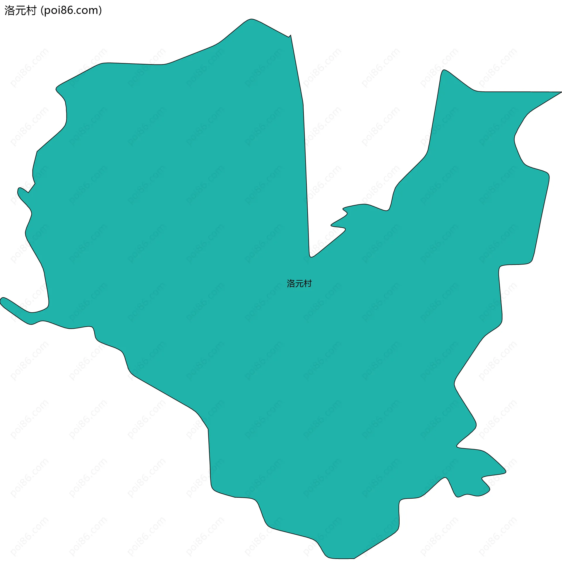 洛元村边界地图