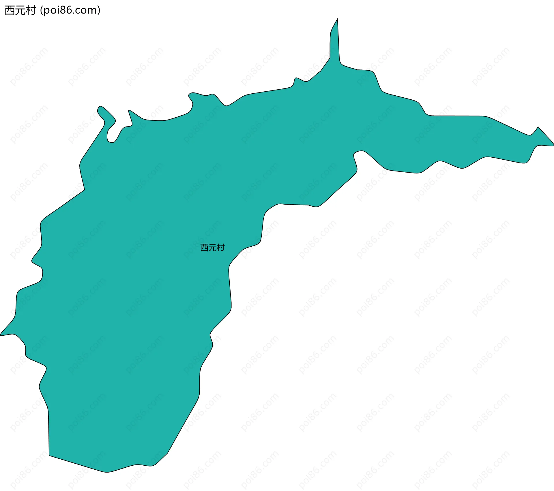 西元村边界地图