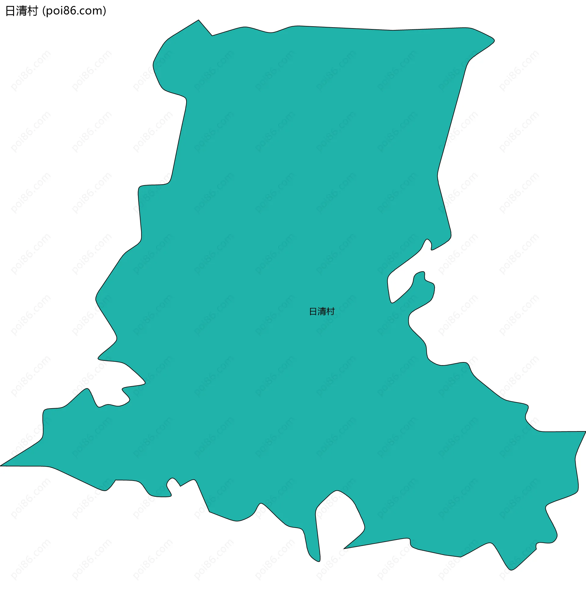 日清村边界地图