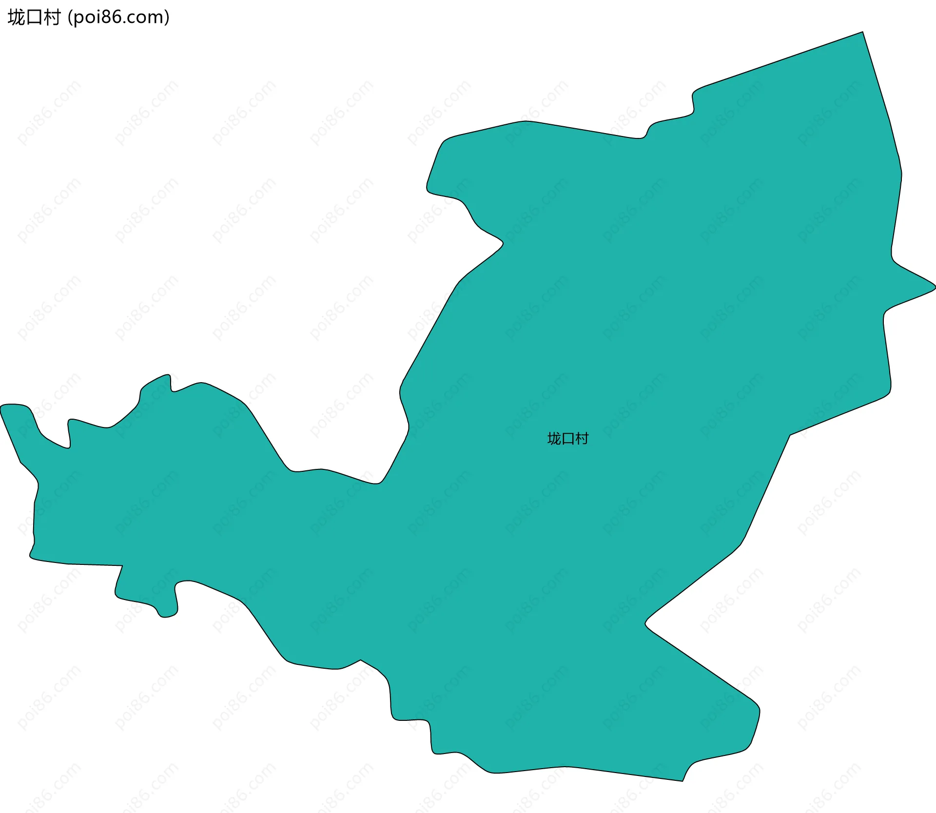 垅口村边界地图