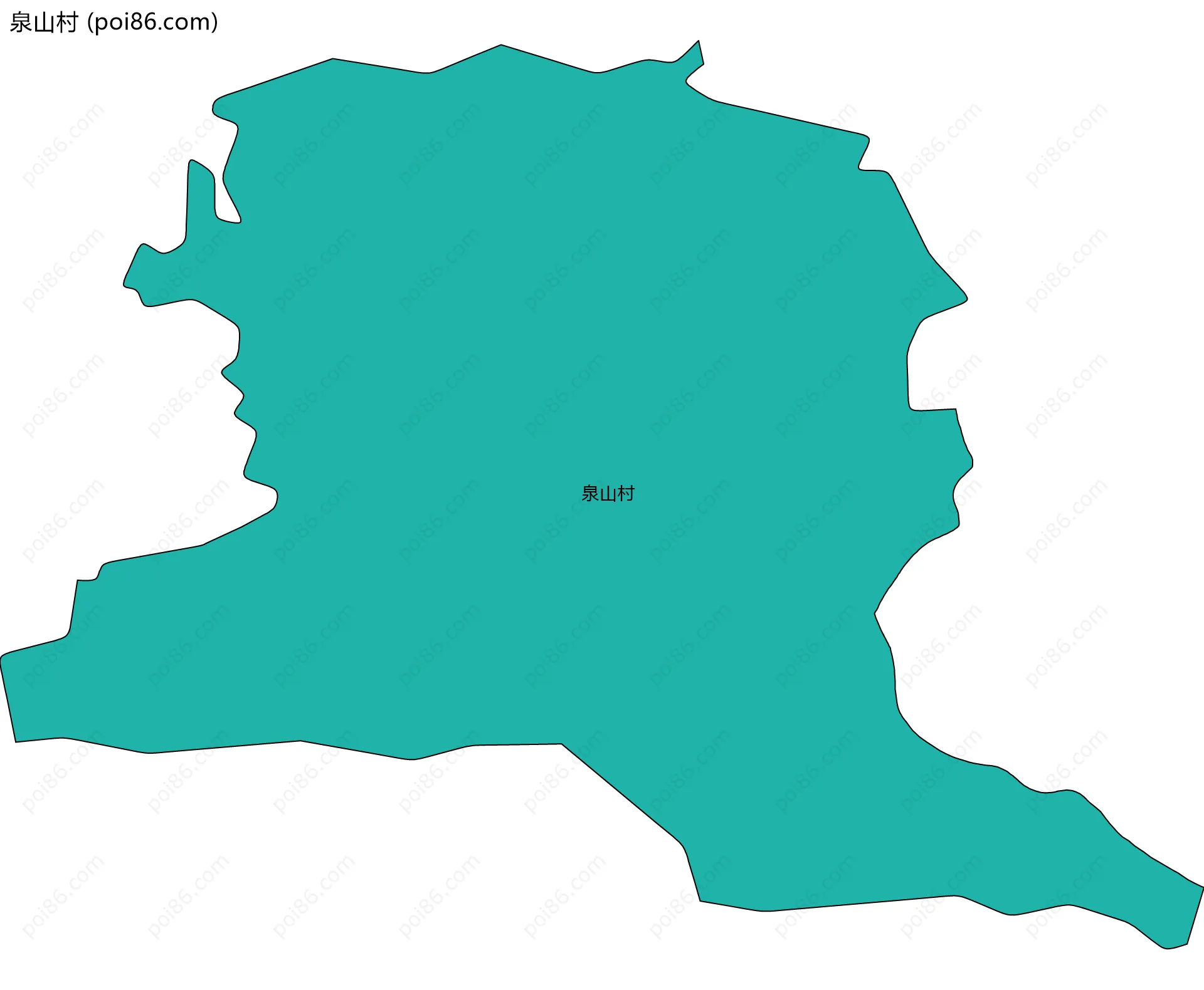 泉山村边界地图