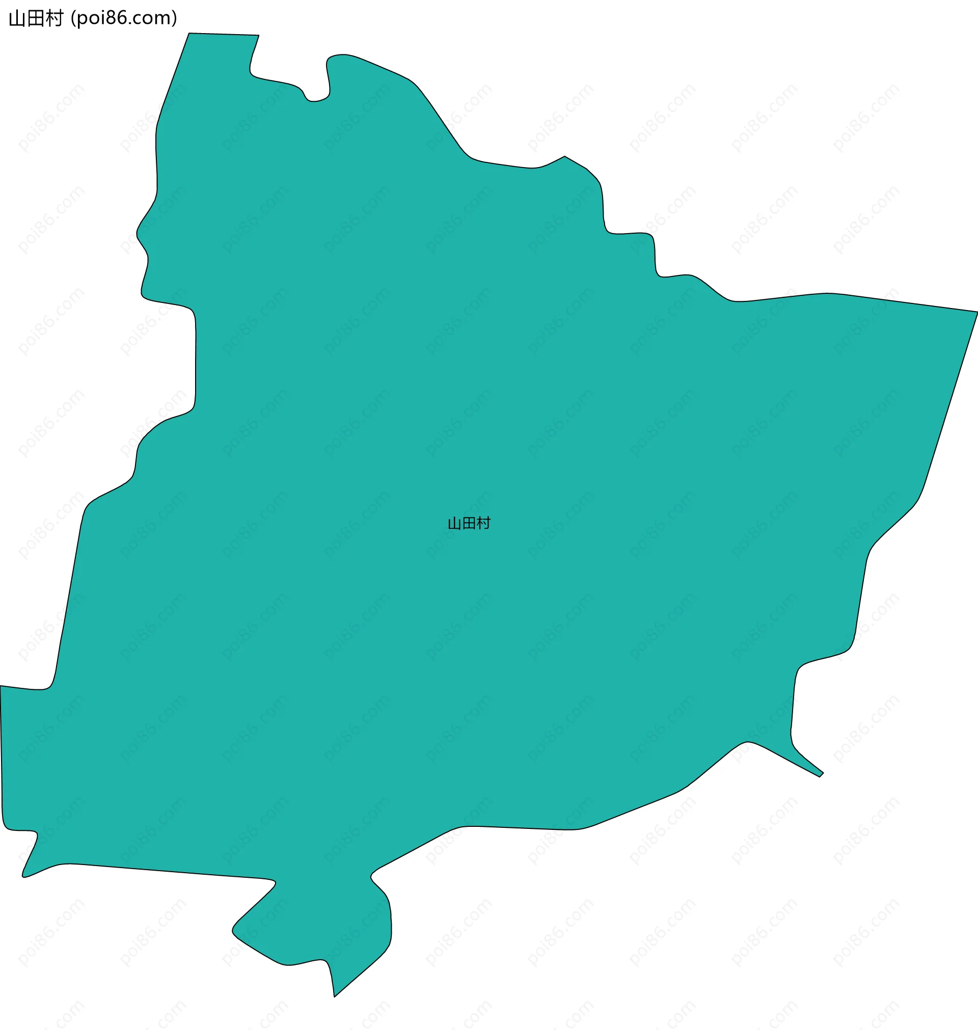山田村边界地图